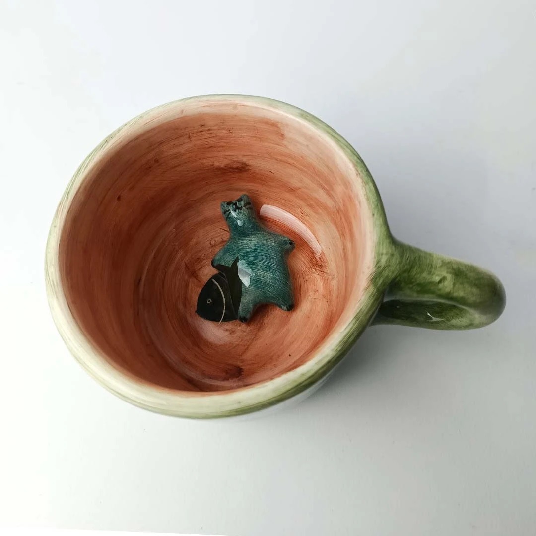 فنجان ماگ سرامیکی فانتزی استوانه عروسکی