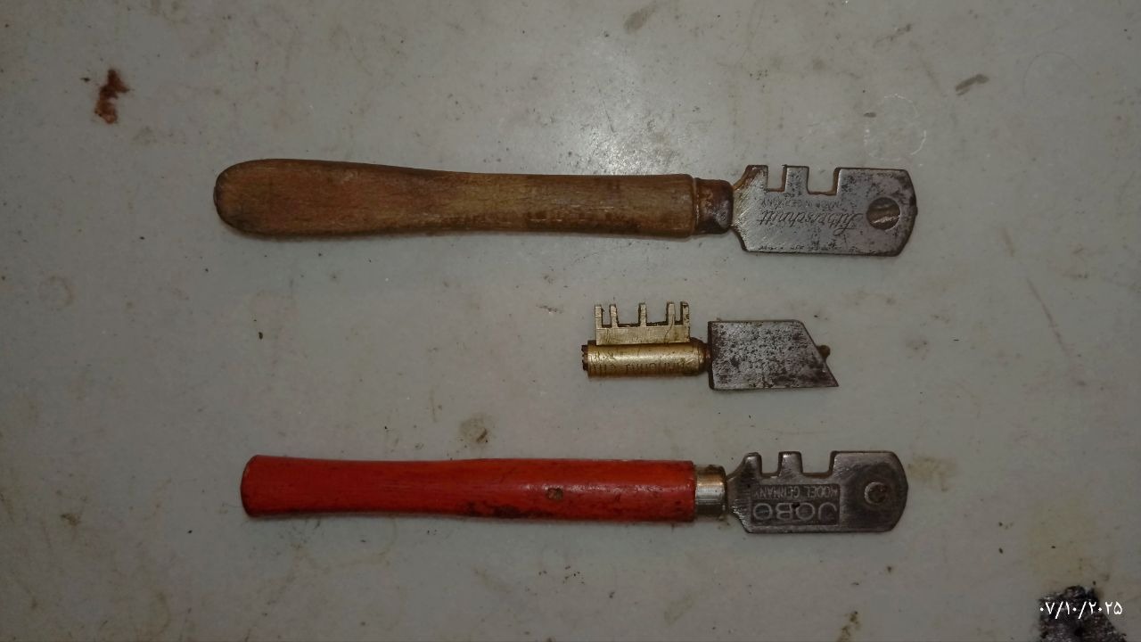 چهار عدد الماس شیشه بری قدیمی