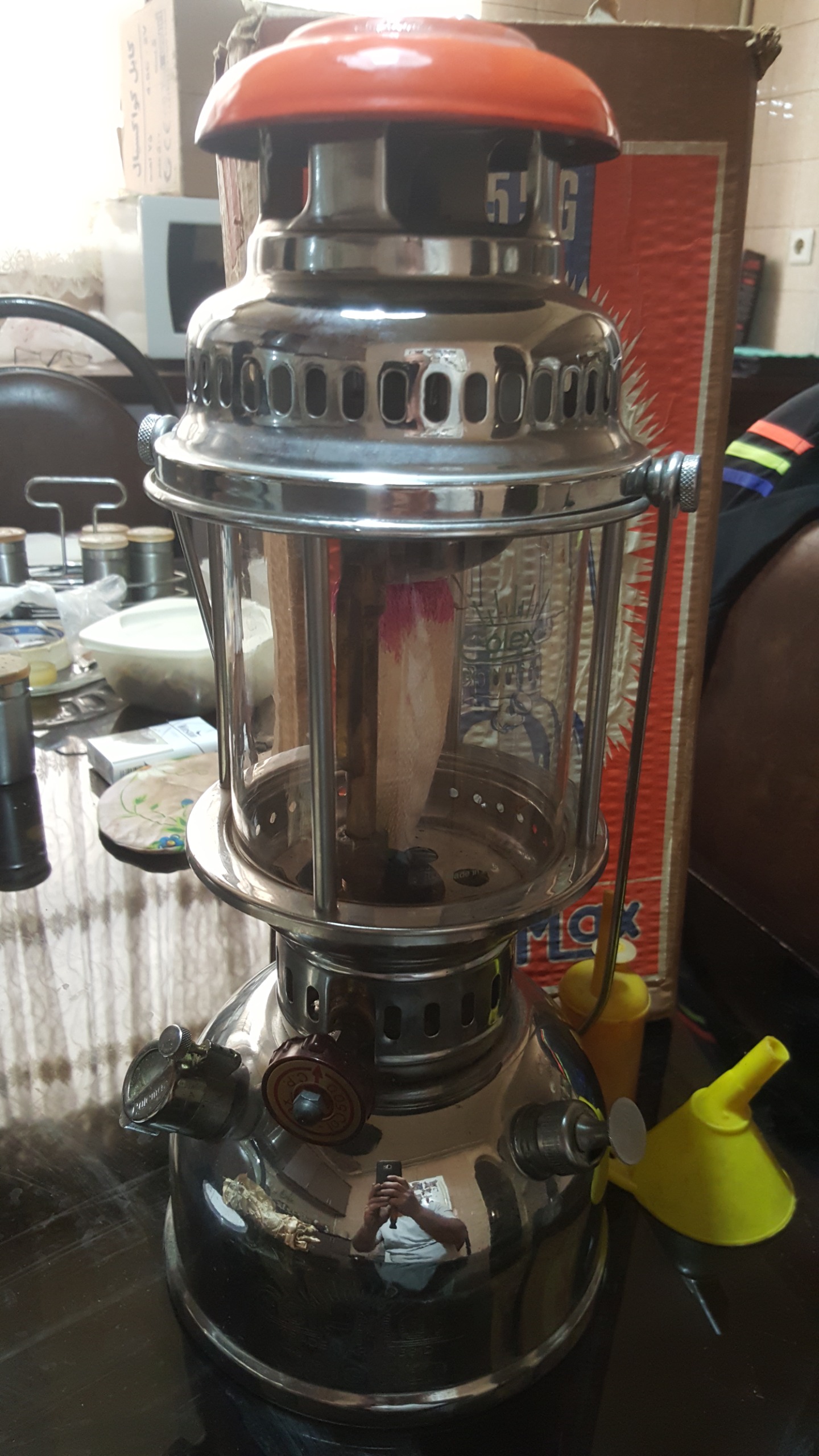 چراغ زنبوری آمریکایی با جعبه لوازم جانبی و توری