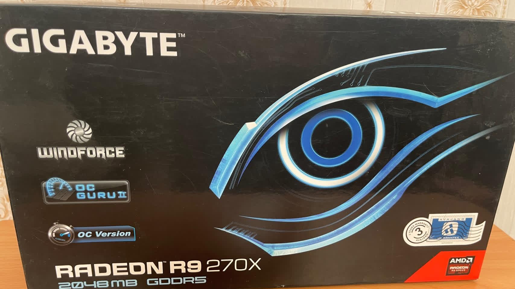 گرافیک Gigabyte R9 270X بسیار نو جعبه و متعلقات