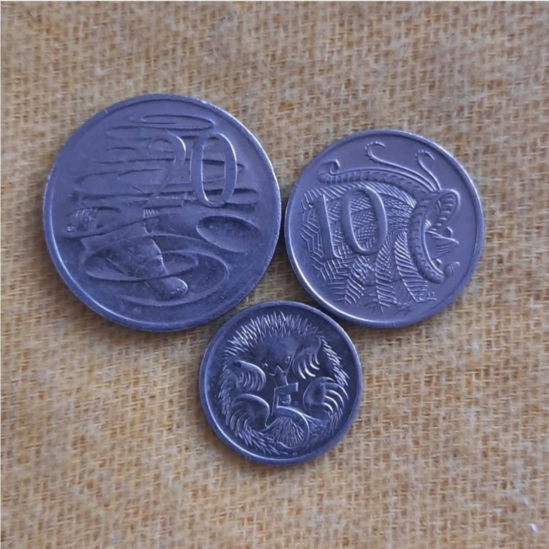 3 عددسکه استرالیا غیرتکراری باهم ،5،10،20 سنت