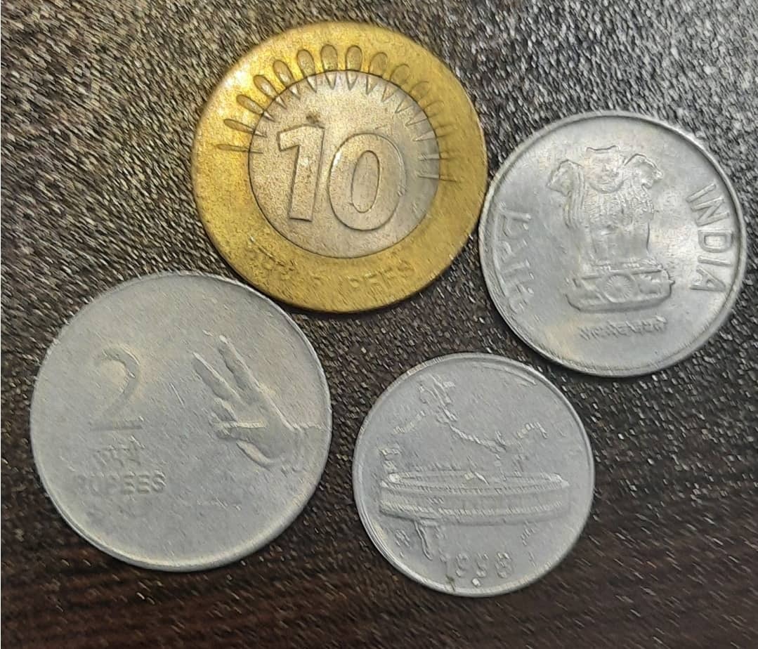 4 عدد سکه هند غیرتکراری باهم