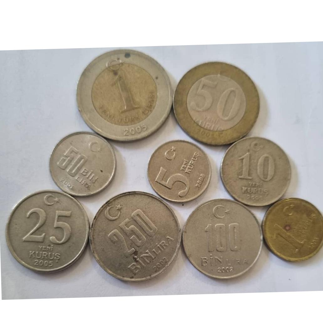 پکیج 9 سکه ترکیه قدیم غیرتکراری و کمیاب