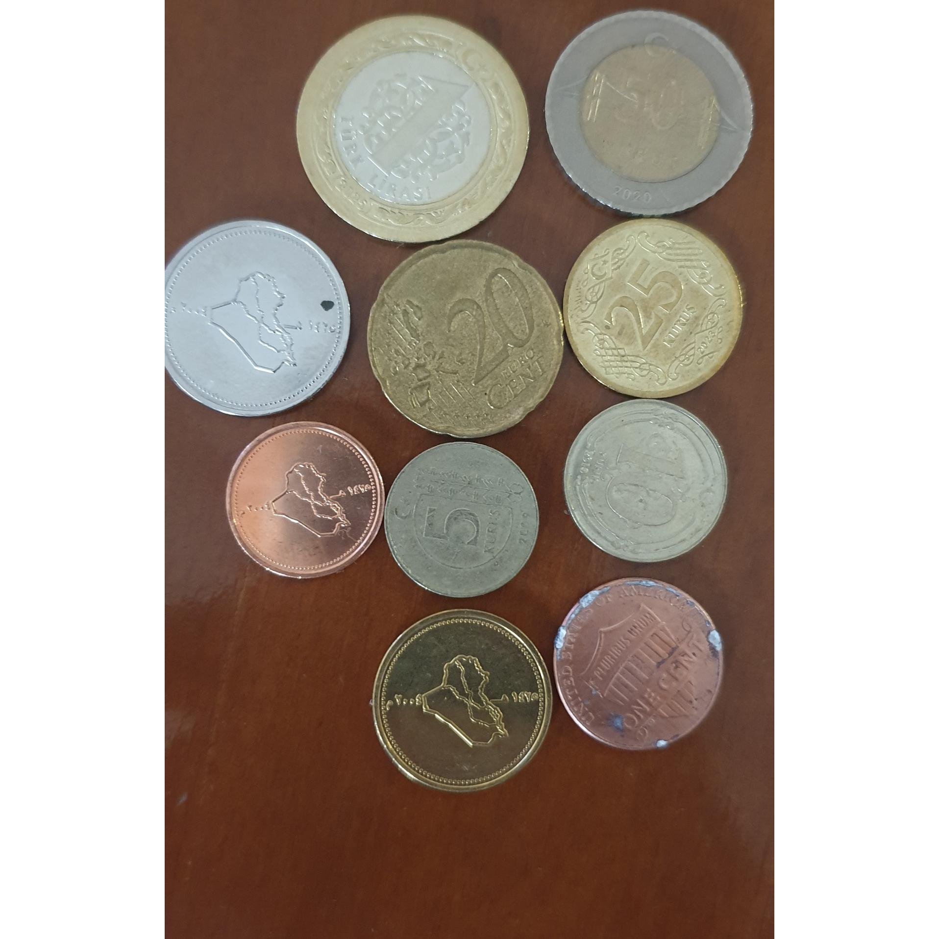 پکیج اکونومی 10 سکه خارجی غیرتکراری 00161