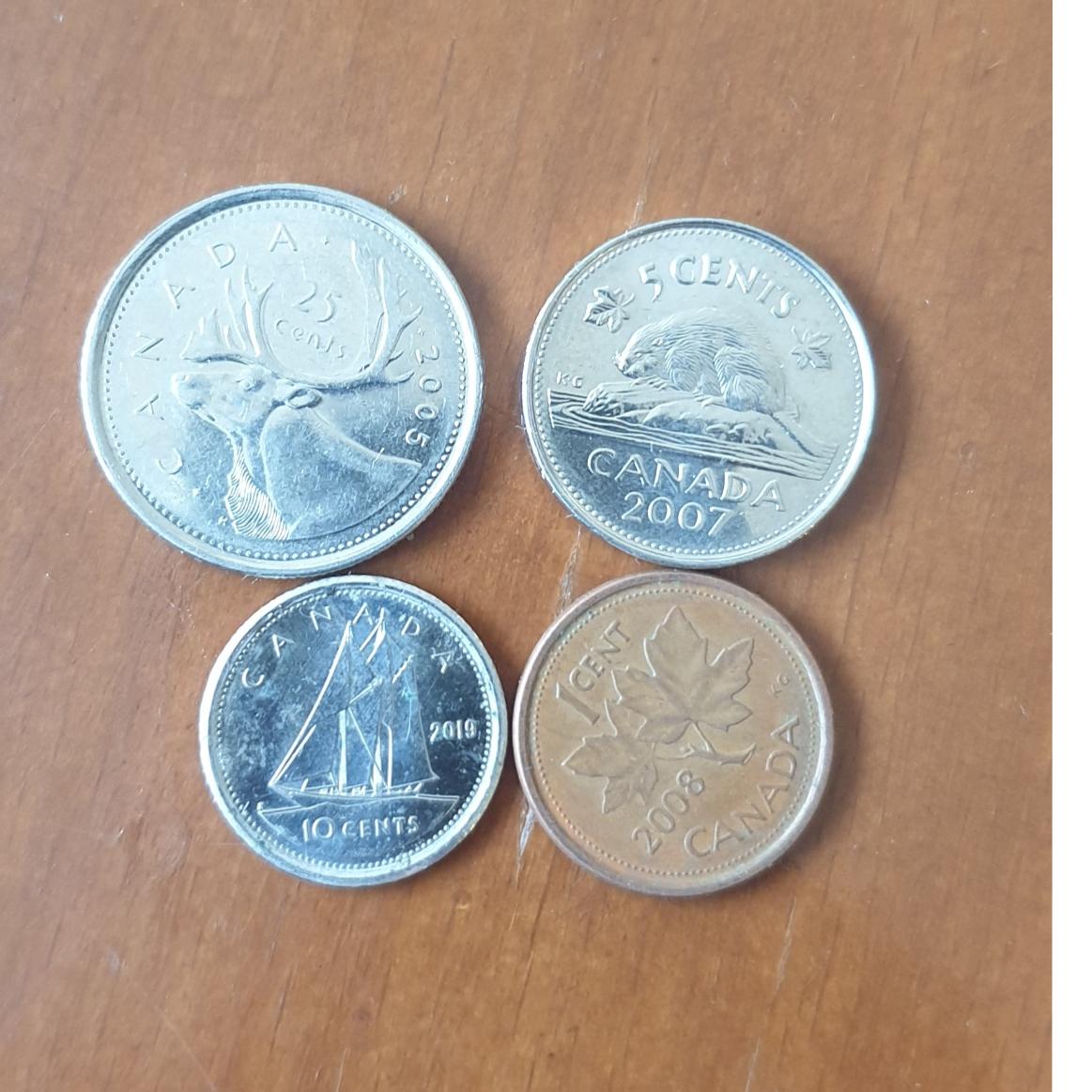 4 سکه زیبای ملکه الیزابت کانادا غیرتکراری