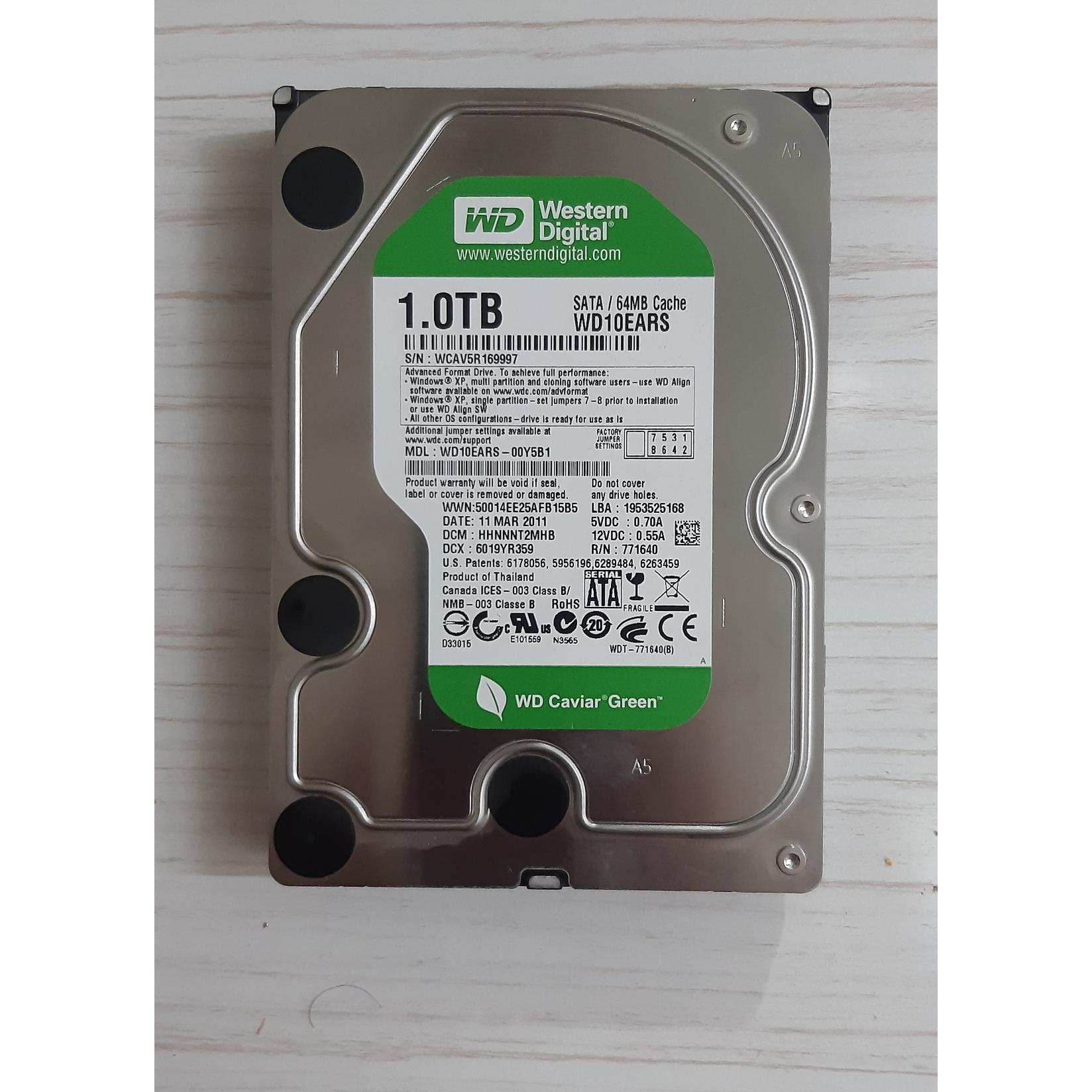 هارد یک ترابایت وسترن دیجیتال سبز