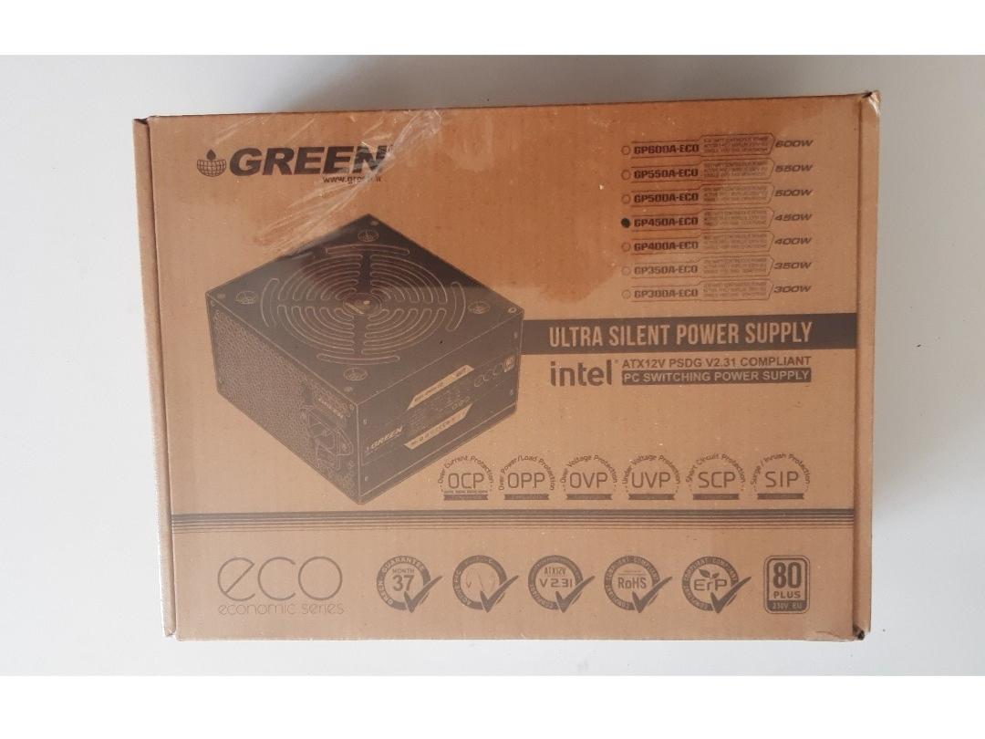 پاور آکبند کامپیوتر گرین GP-450A-eco (گارانتی)
