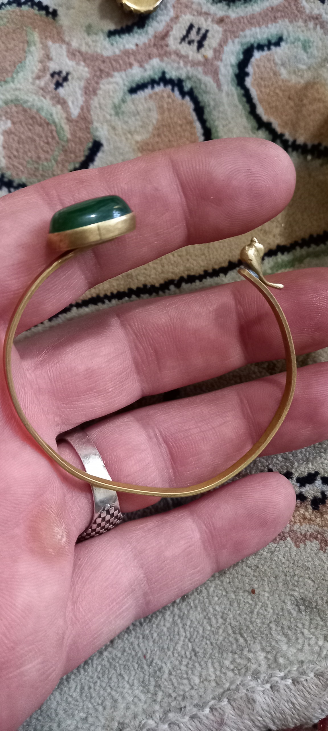 دستبد قدیمی برنجی کلکسیونی سالم