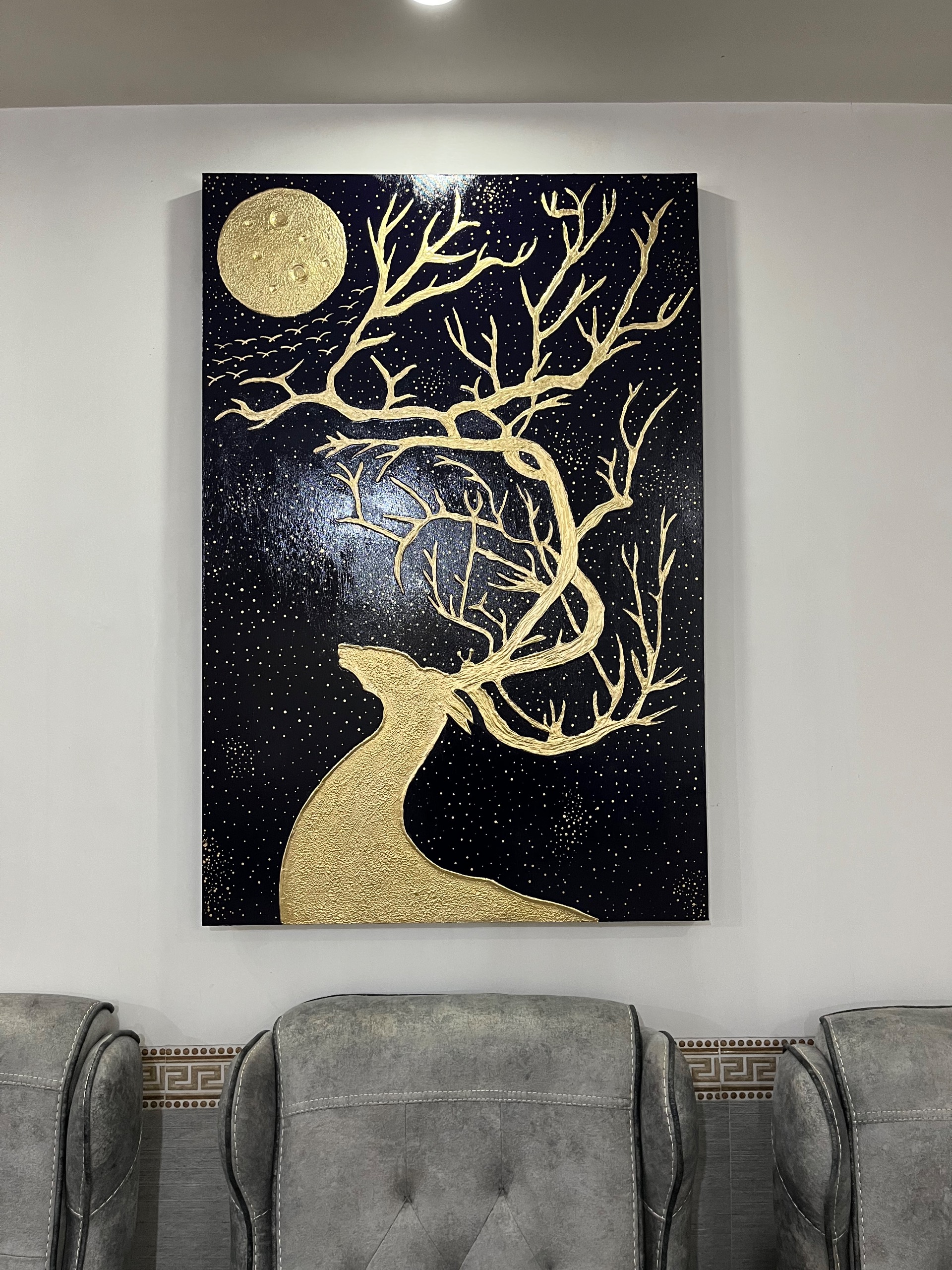 تابلو نقاشی گوزن