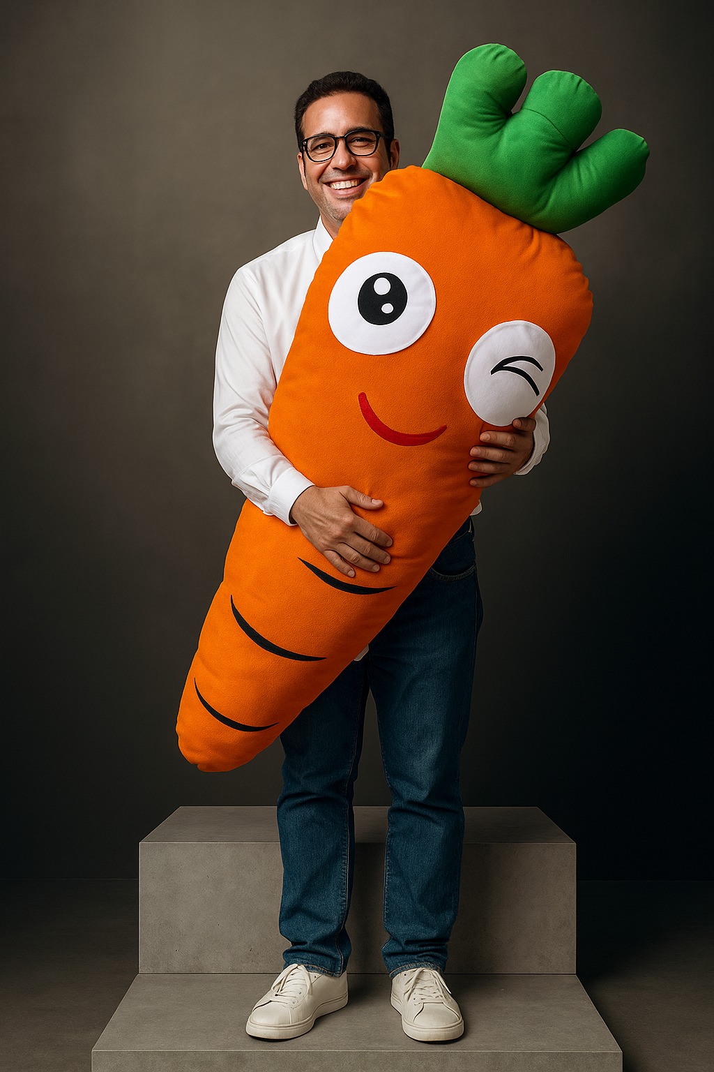 بالش فانتزی عروسکی بغلی ارتفاع 140 طرح هویج