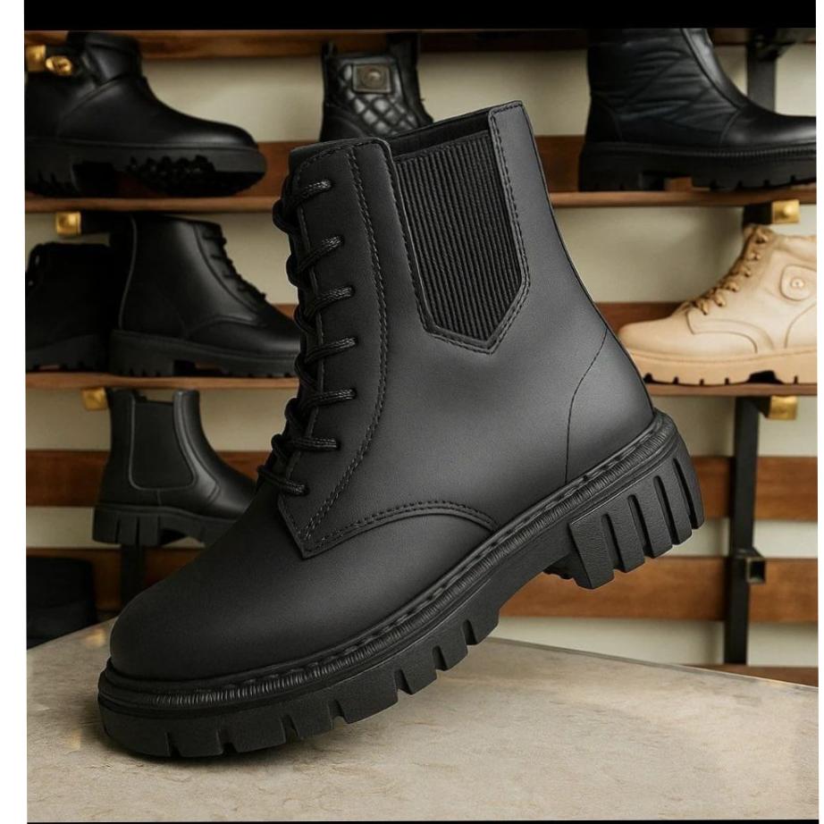 بوت مشکی بغل کش و زیپ