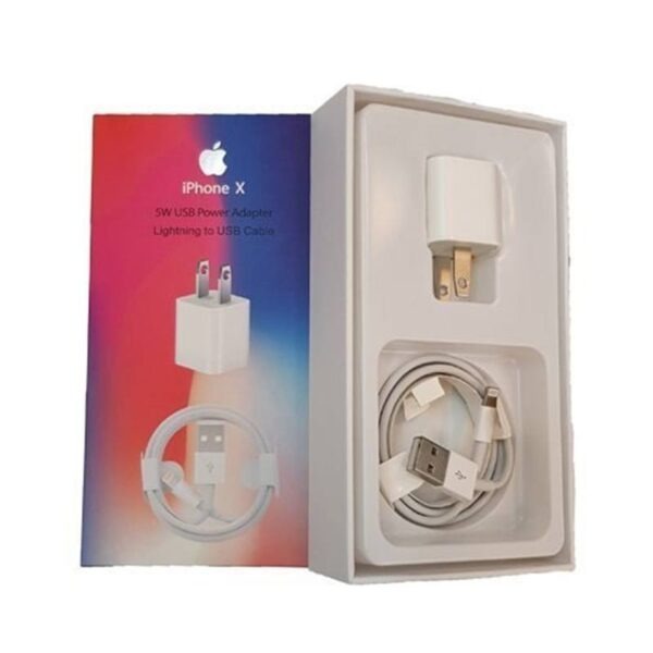 شارژر  5 وات به همراه کابل آیفون IPHONE X