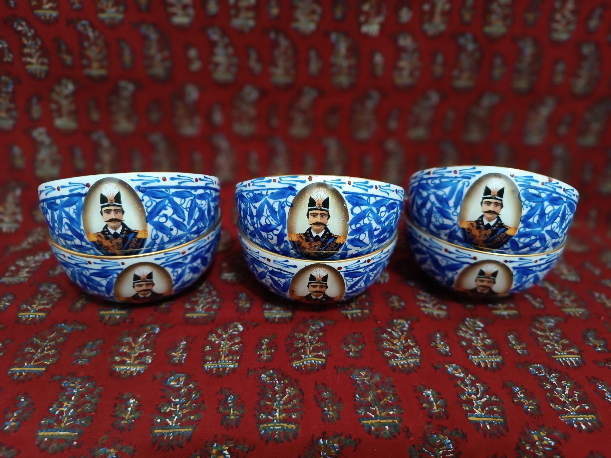 پیاله ماست خوری قلم آبی ناصری