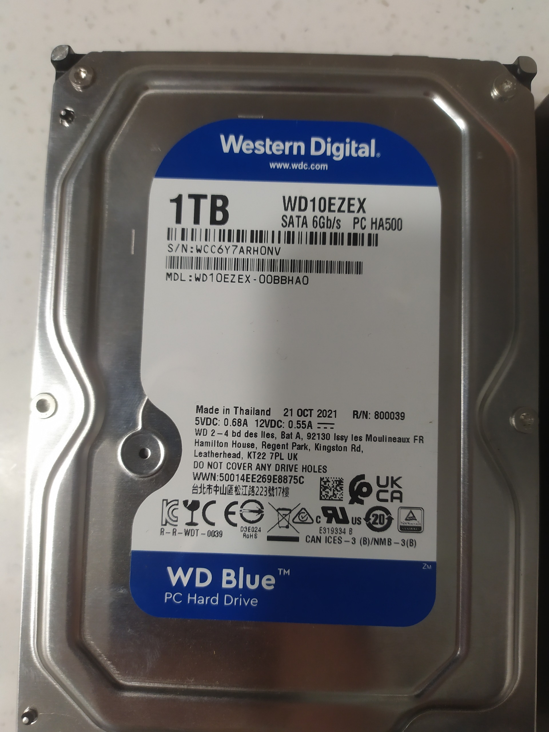 سه عدد هارد یک ترابایت وسترن دیجیتال آبی