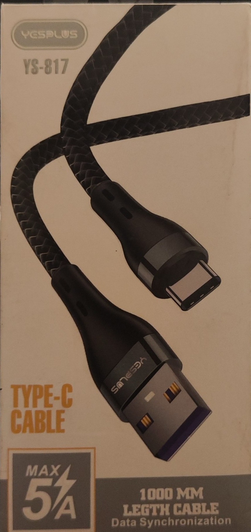 کابل شارژ type-C روکش پوست ماری 5آمپر 67وات