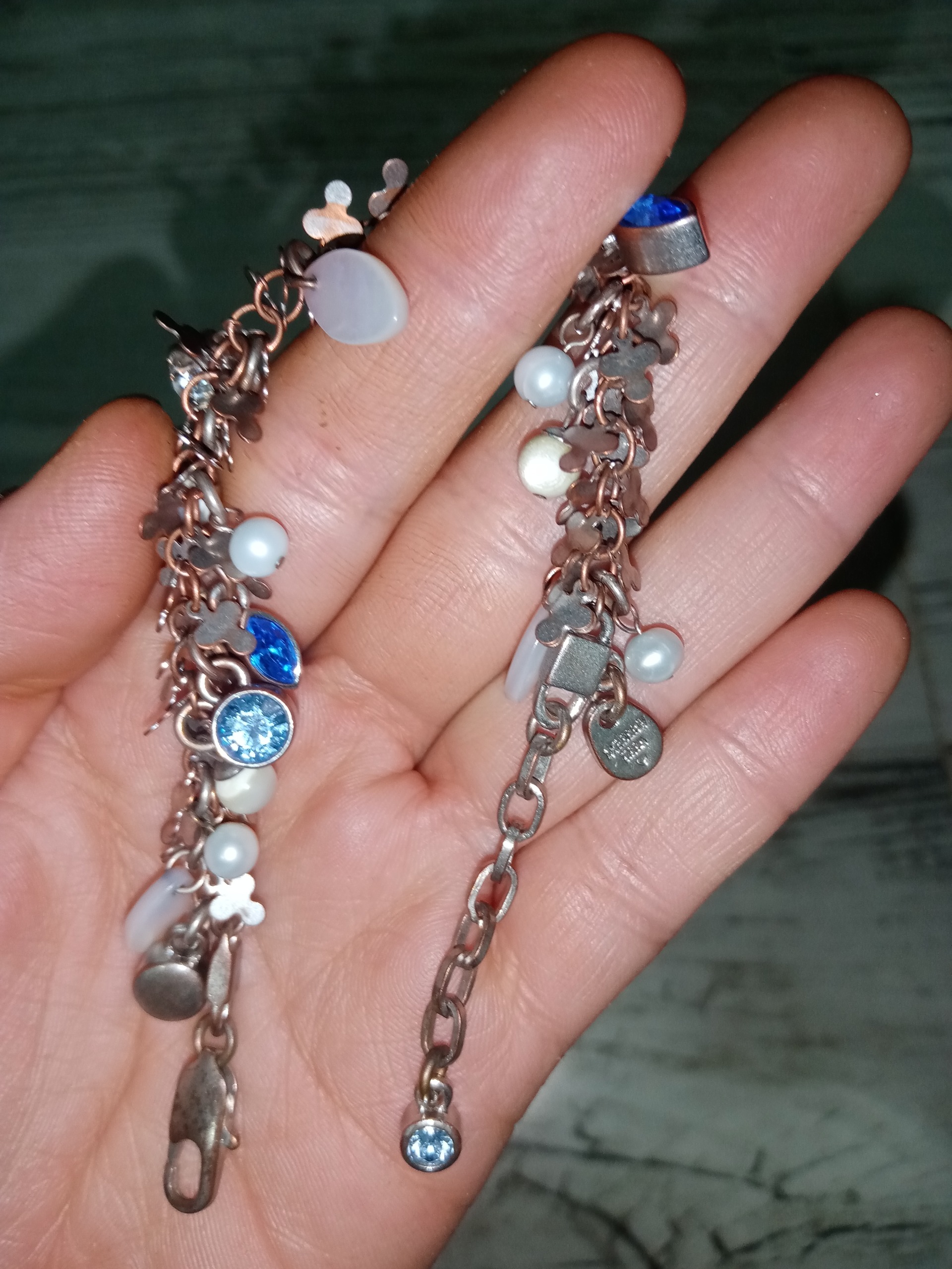 دستبند ترکیبی مروارید ونگین هاش سوارسکی