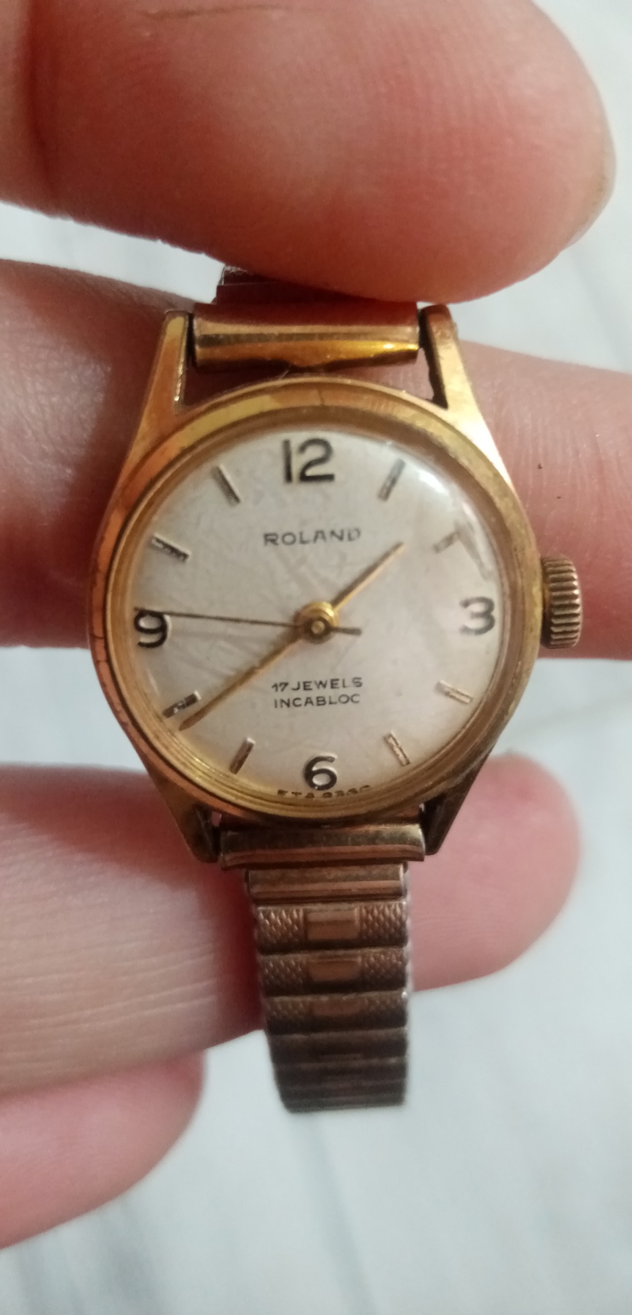 ساعت مچی میکرون دار اصل رولندروکش طلا