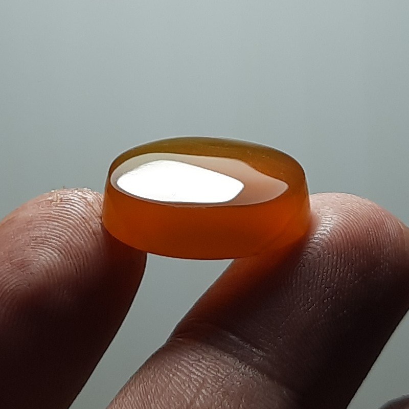 عقیق جزع عسلی خوشرنگ اصل یمن با رنگ طبیعی