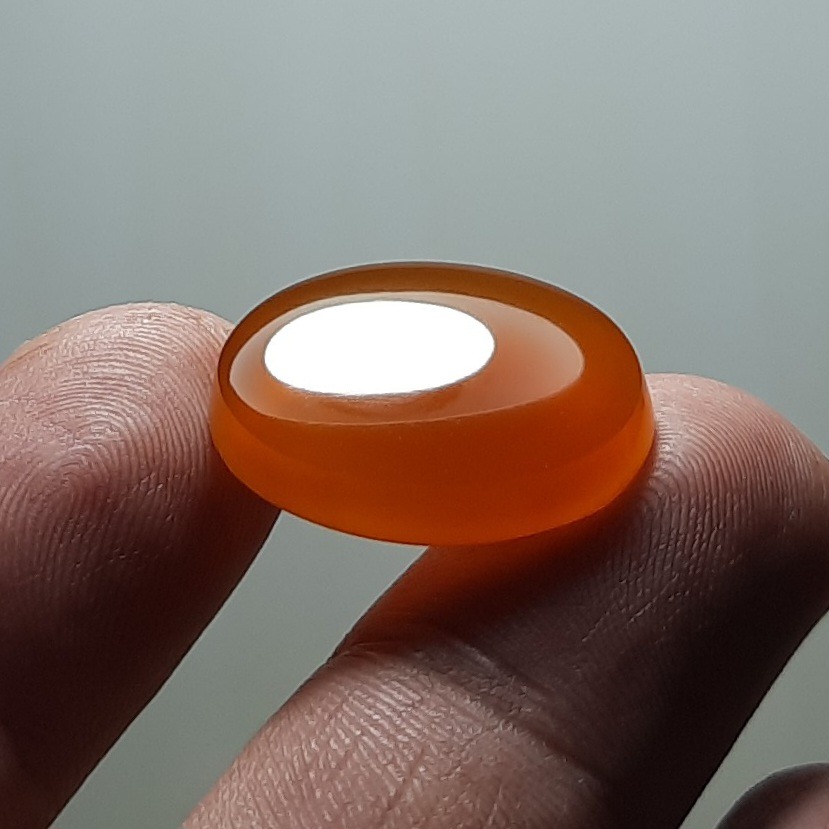 عقیق جزع عسلی خوشرنگ اصل یمن با رنگ طبیعی