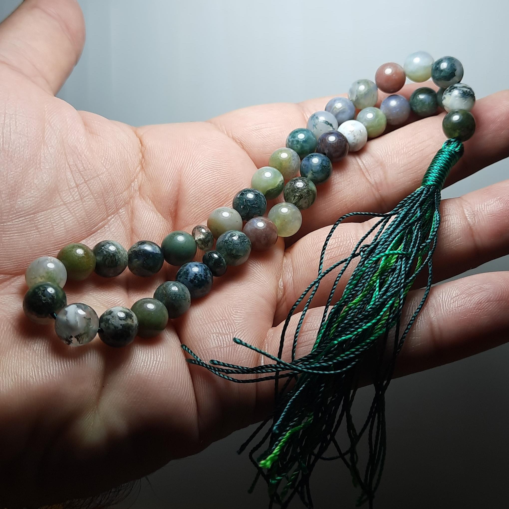 تسبیح سنگ جاسپر 33 دانه طبیعی و اصل معدنی