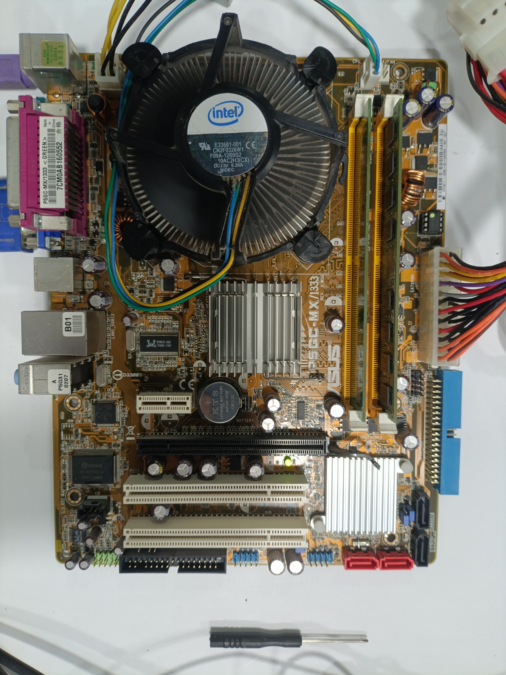 مادربرد asus مدل p5gc-mx به همراه پاور