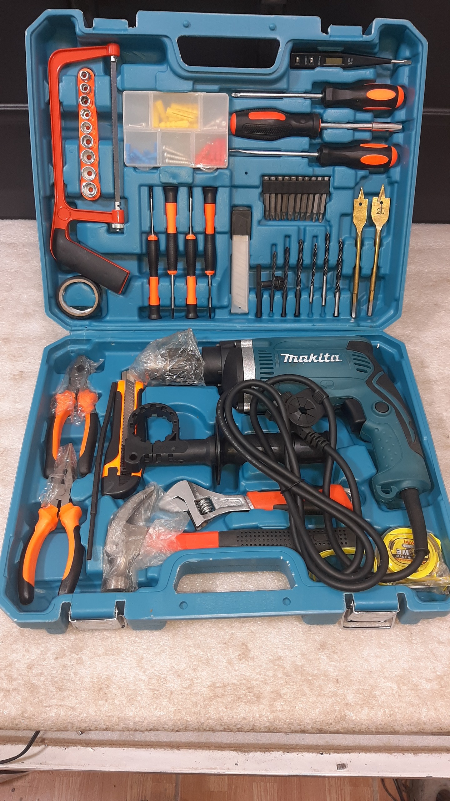 دریل ماکیتا HP1630 گیربکسی و چکشی سه نظام 13