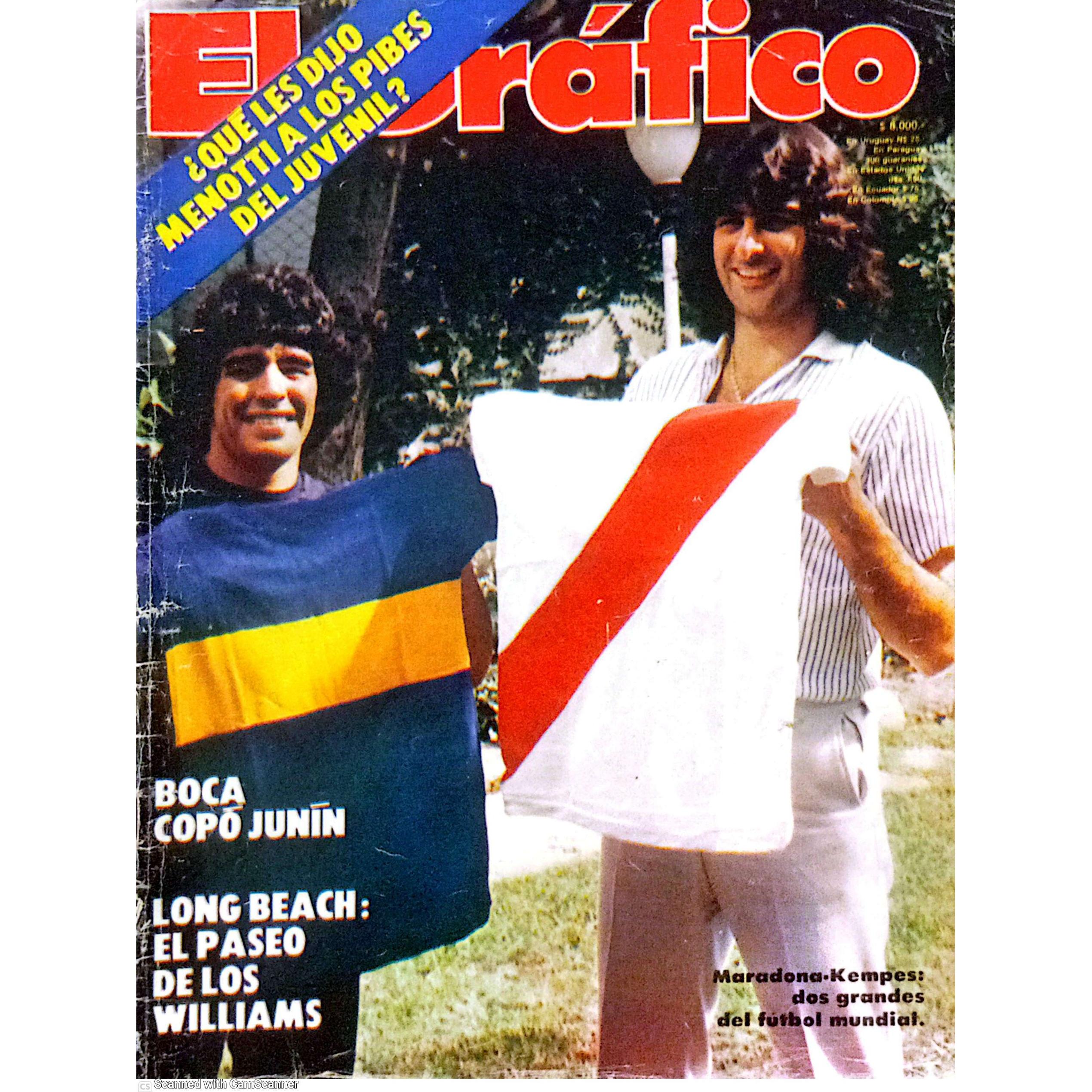 مارادونای جوان در کنار ماریو کمپس،آقای گل 78