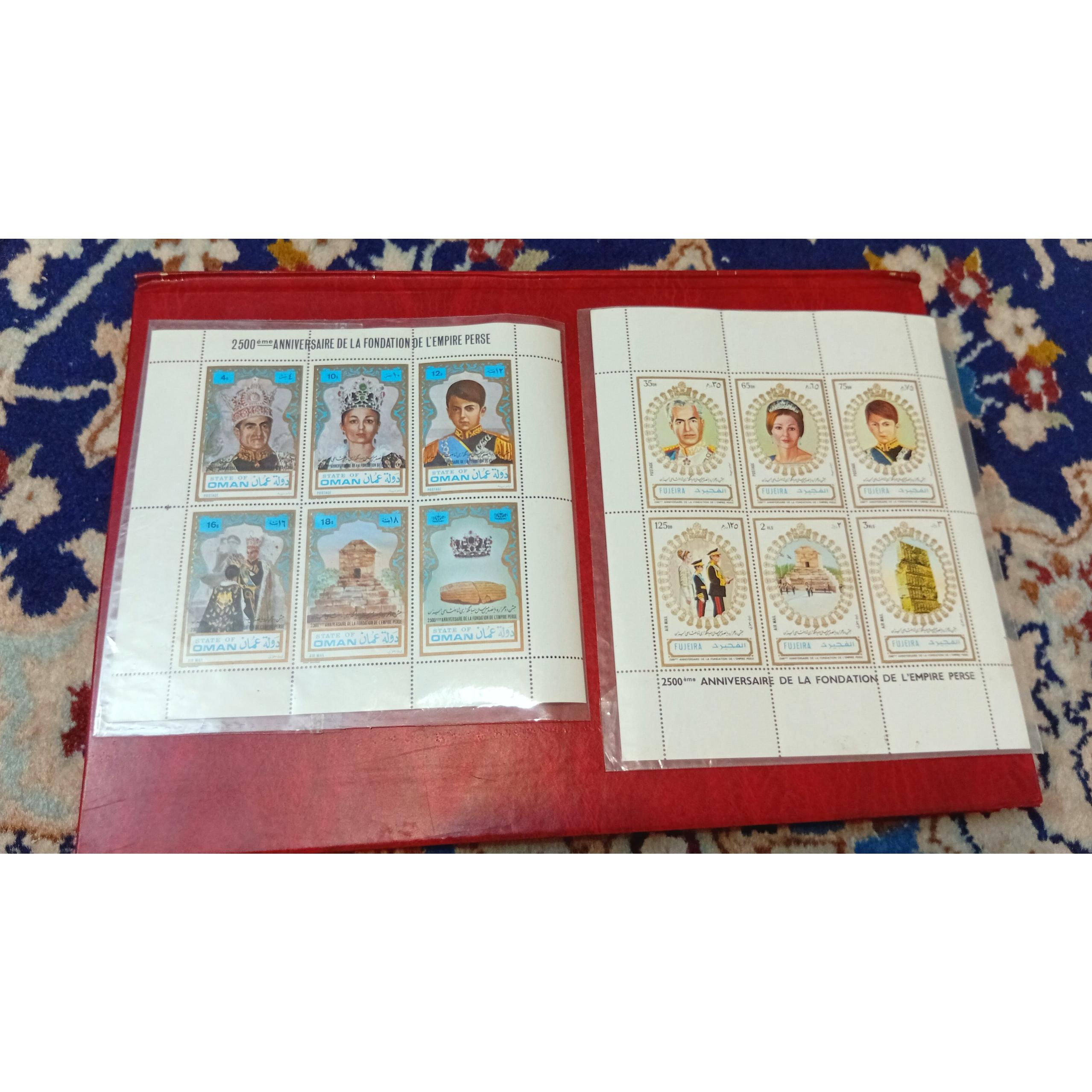 2 شیت جشن2500 ساله عمان و فجیره بدون مهر