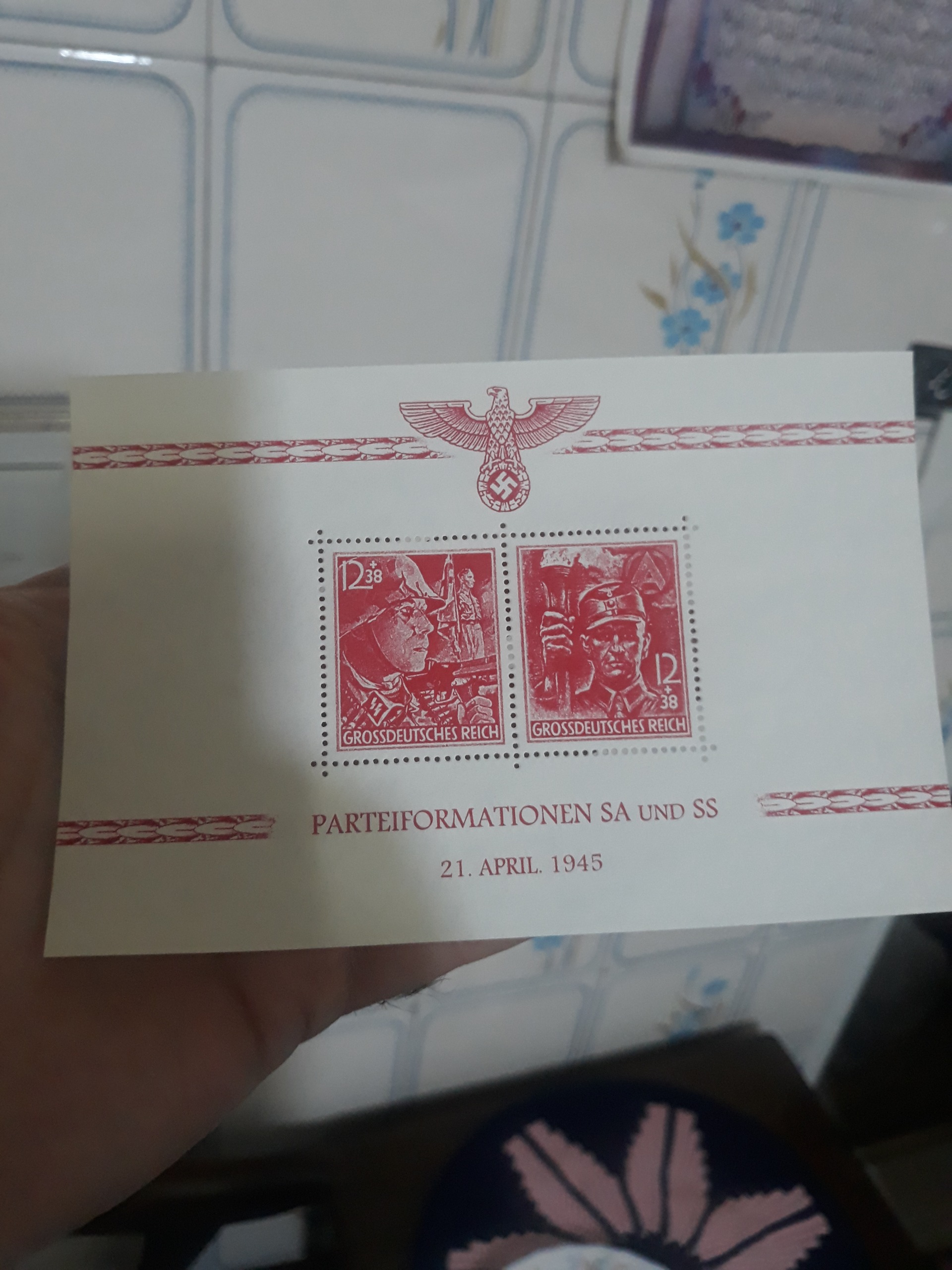 شیت تمبر سرباز رایش 1945 تقریبا نایاب