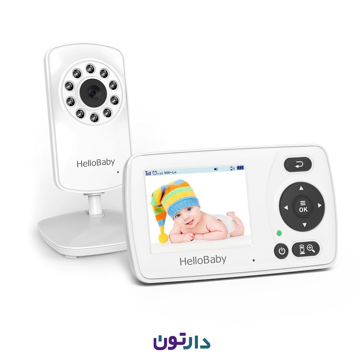 دوربین و مانیتور کنترل کودک مدل hellobaby مدل hb30