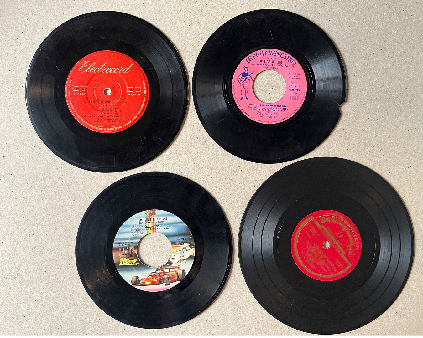 4 عدد صفحه گرام گرامافون 45 دور خارجی