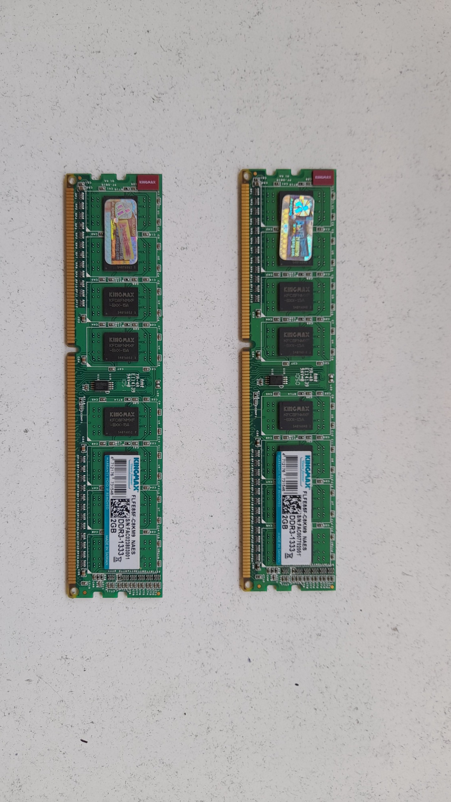 پک 2عددی رمkingmax 2g ddr3 گارانتی اواژنگ