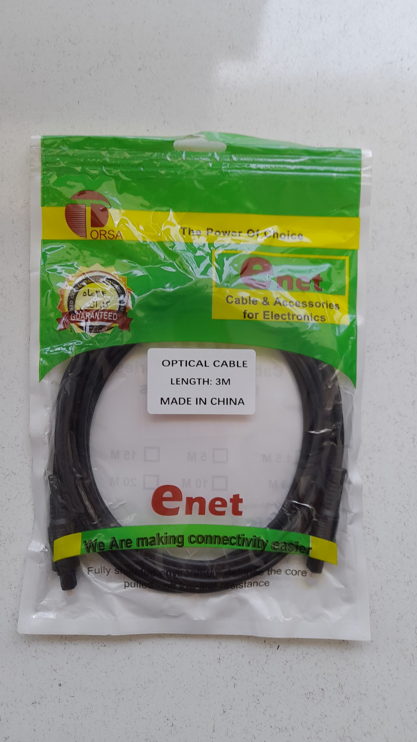 کابل اپتیک نوری 3متر برند enet