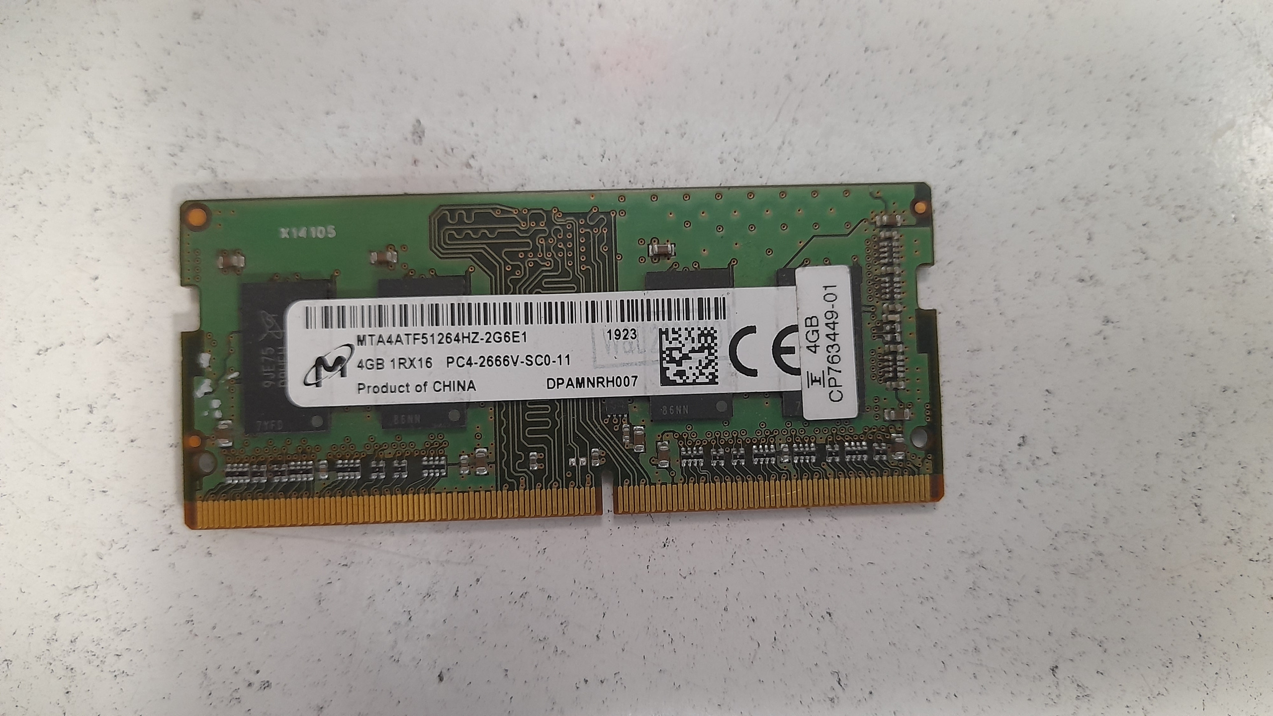 RAM رم اورجینال بدون پک Micron RAM DDR42666T 4G