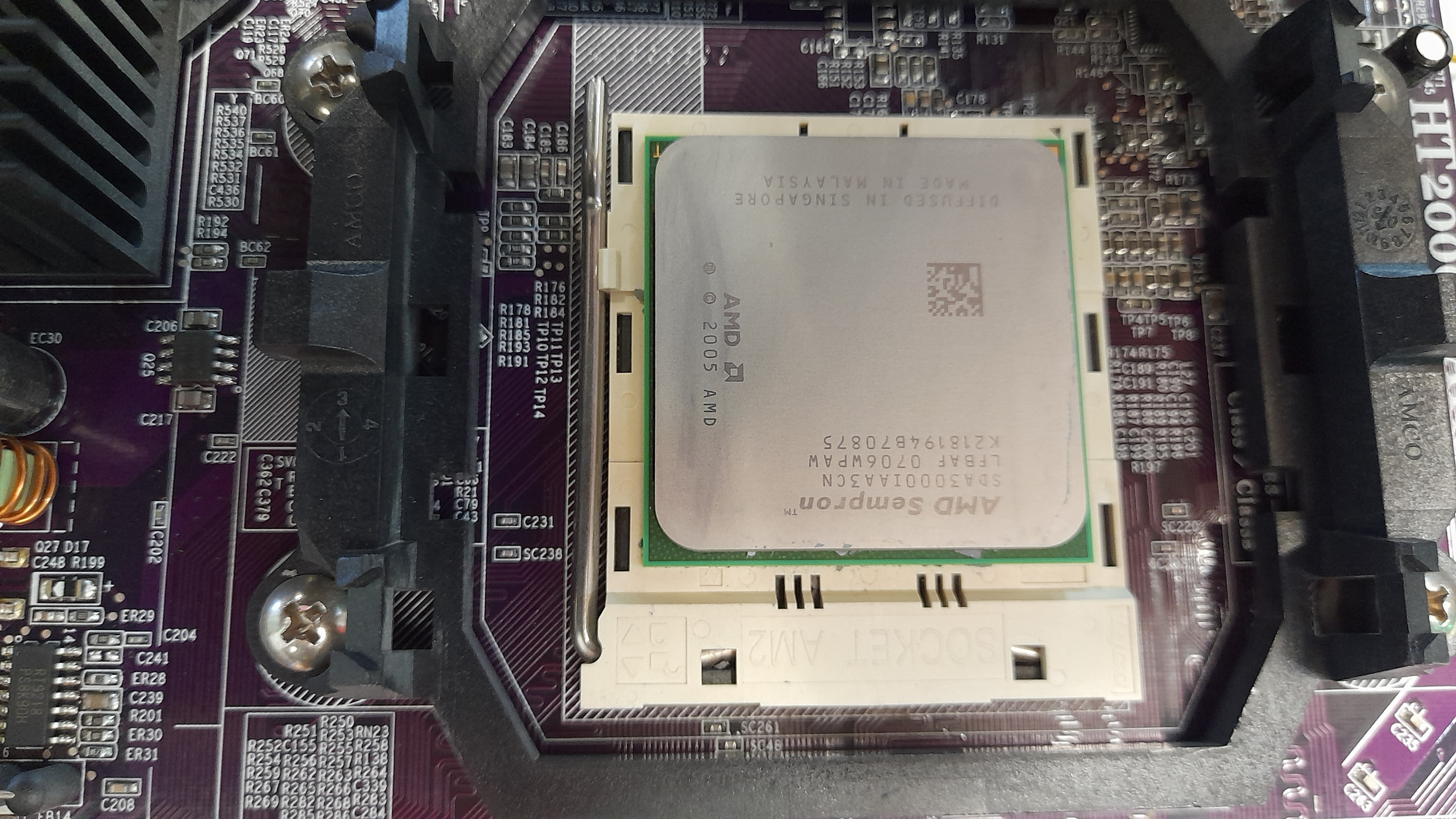 مادربرد الایت گروپ cpu amd 3000 دوهسته وفن