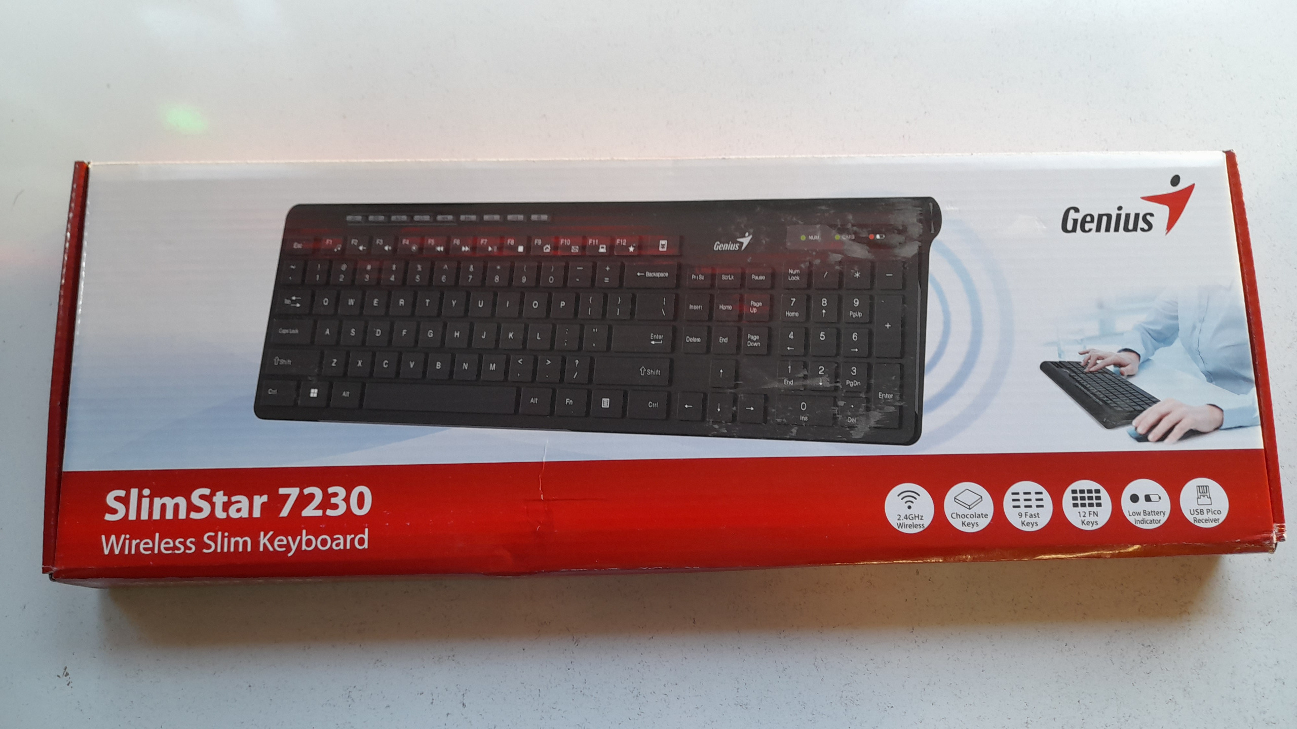 کیبورد بی سیم جنیوس مدل SLIM STAR 7230