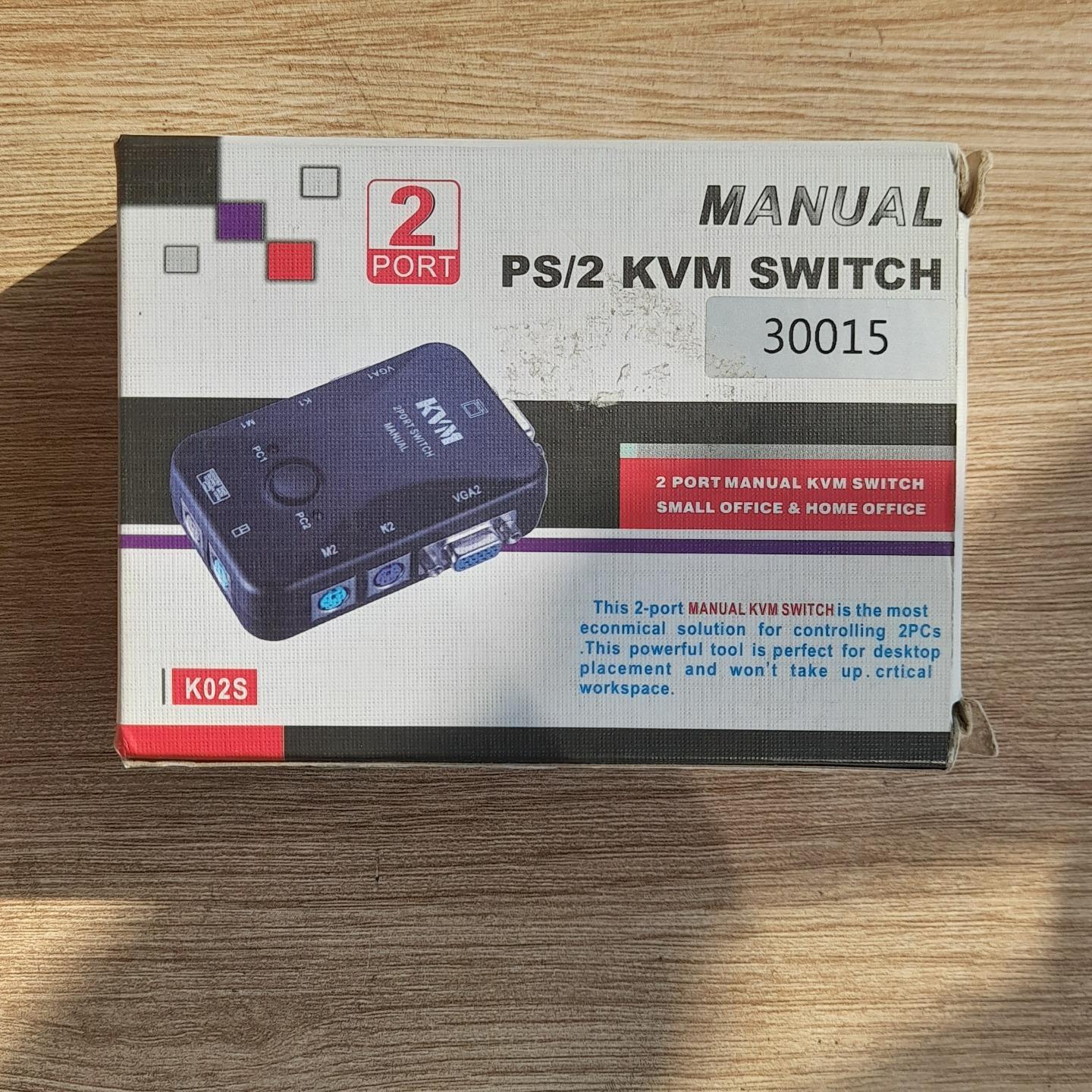 سوییچ کی وی ام دو پورت ps2 مدلMANUAL