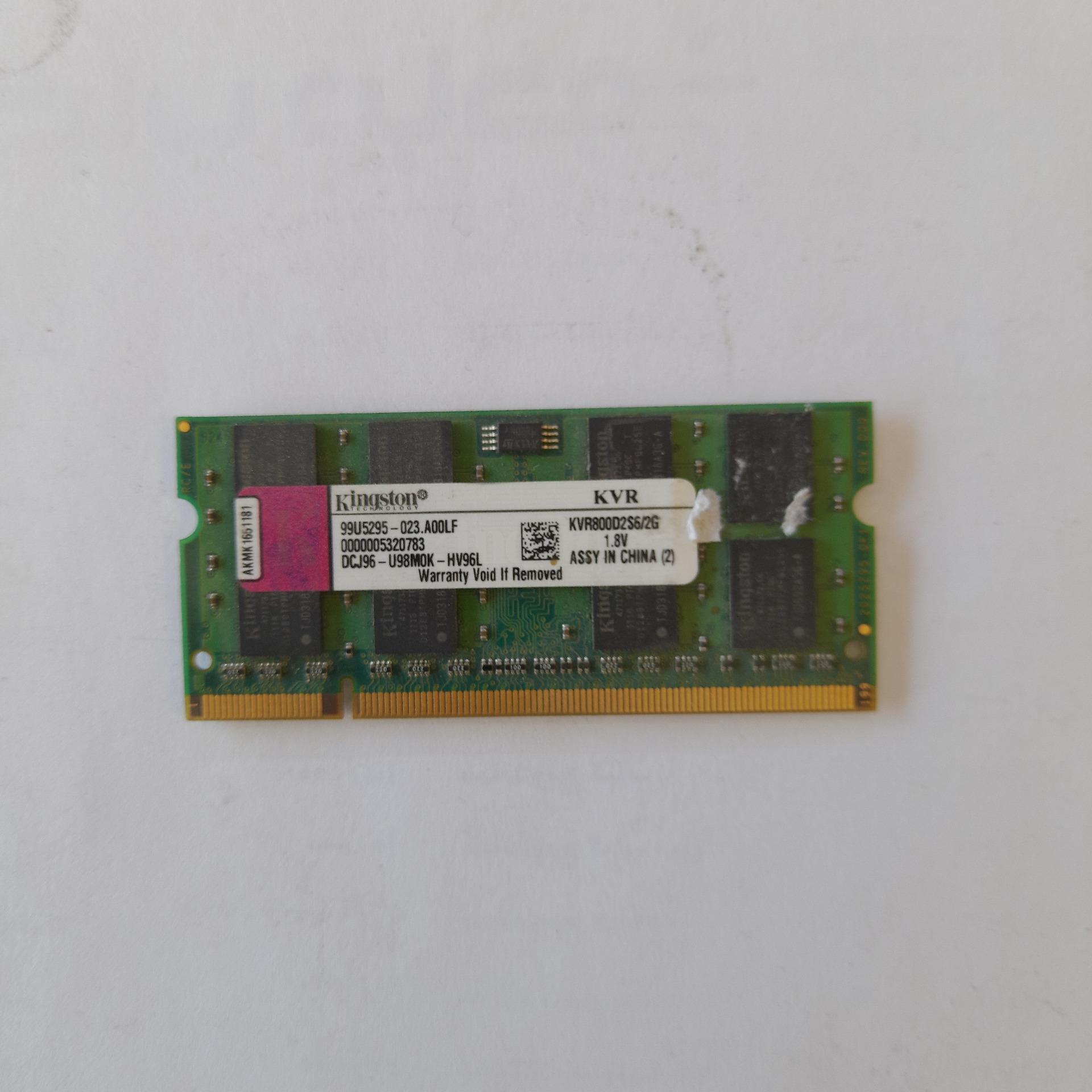 رم 2گیگ لپ تاپ ddr2 کینگستون معیوب