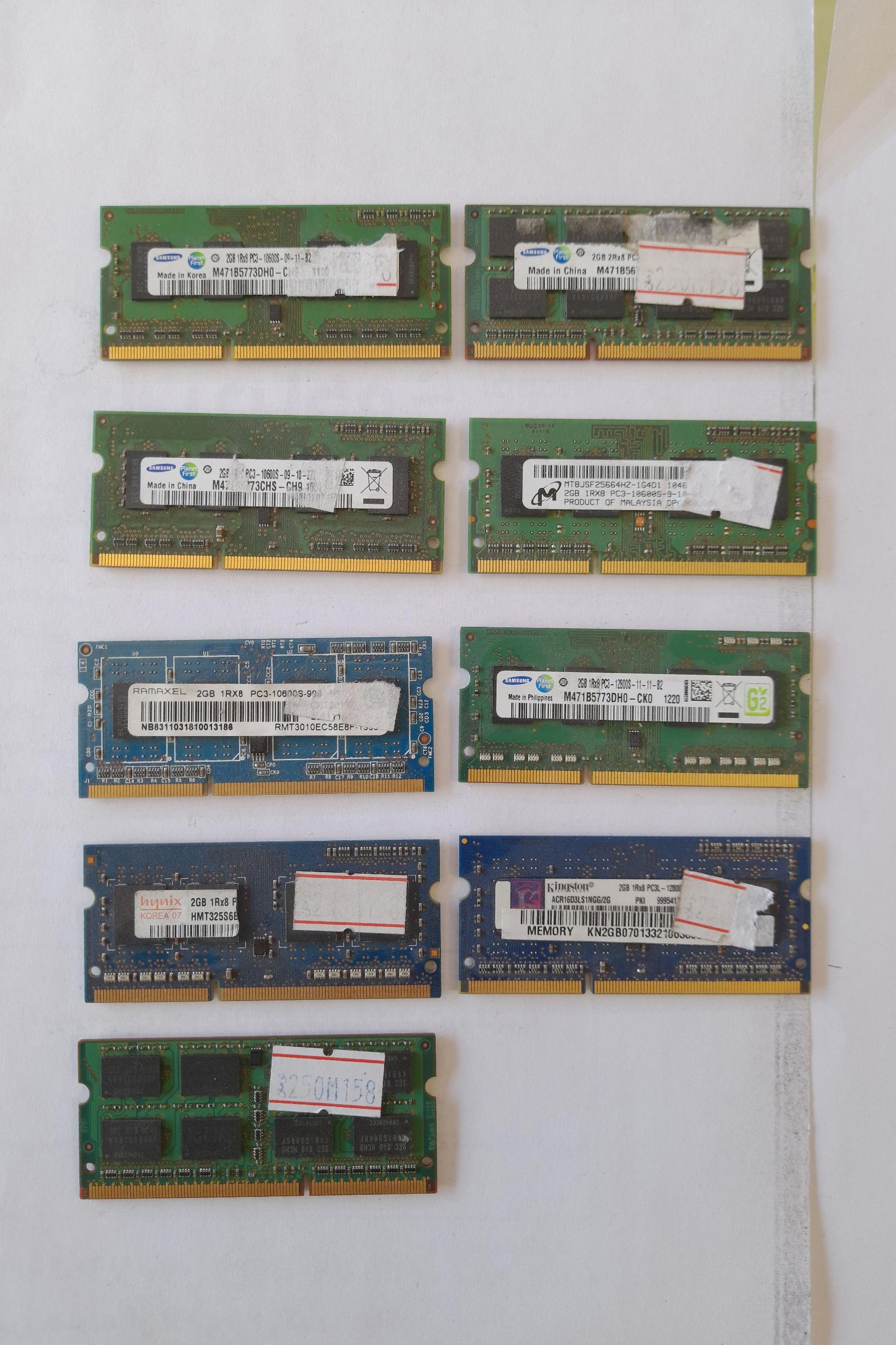پک 8 عددی رم لپ تاپ 2گیگ ddr3