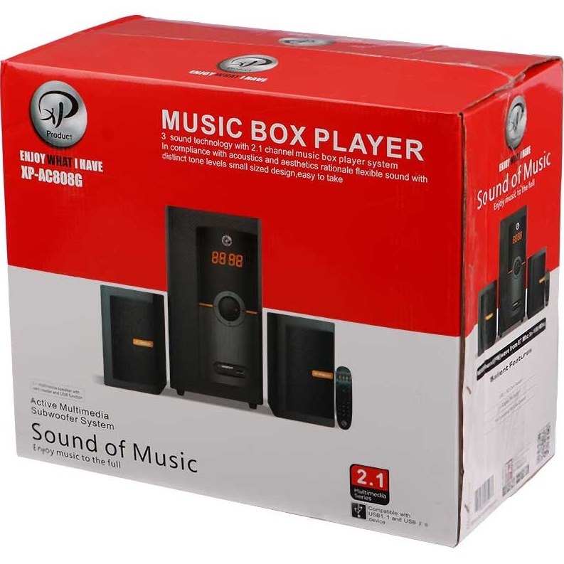 اسپیکر سه تکه بلوتوثی ایکس پی مدل AC808