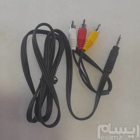 کابل 1 به 3 صدا و تصویر برای تبدیل AUX به AV
