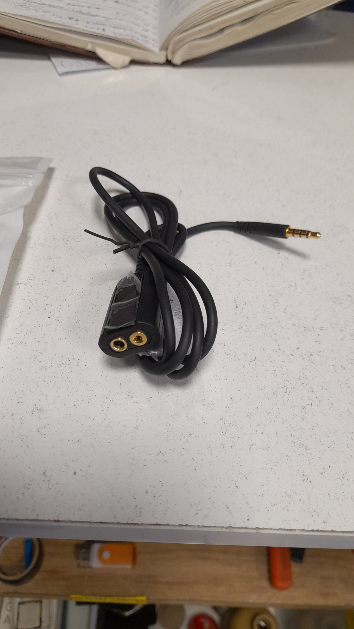 پک 2 عددی کابل افزایش میکروفون 1به 2 یک متر