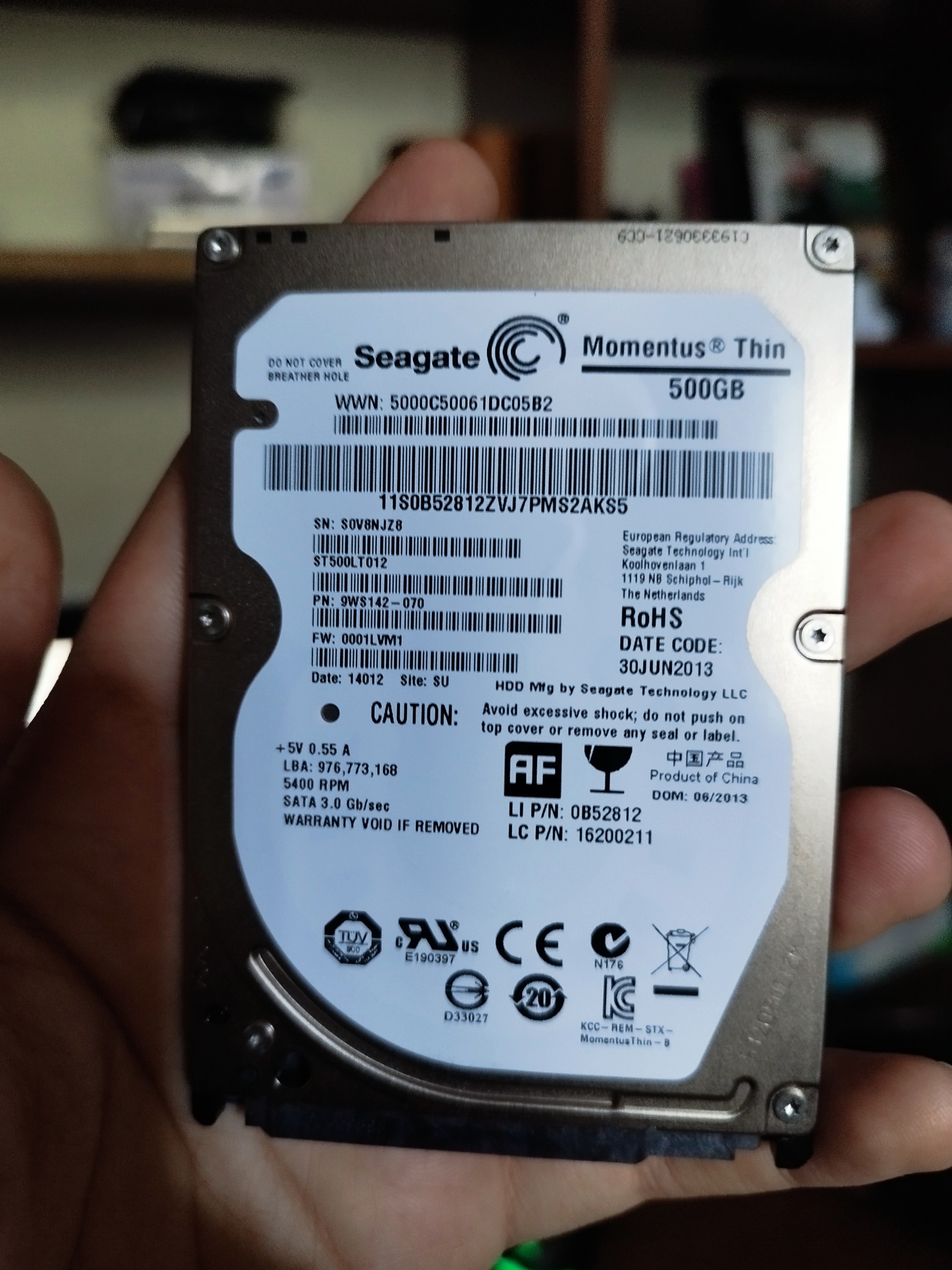 هارد لپ تاپی seagate 500gb اسلیم