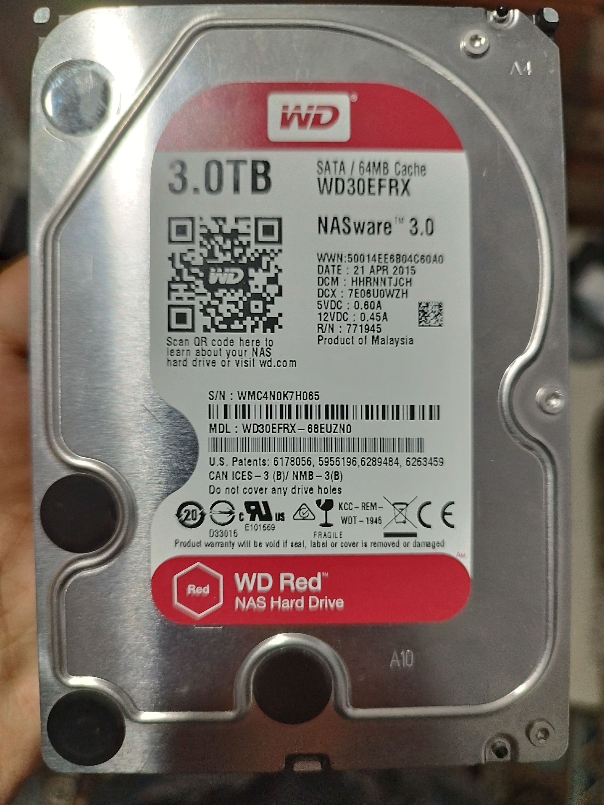 هارد 3 ترا قرمز western digital