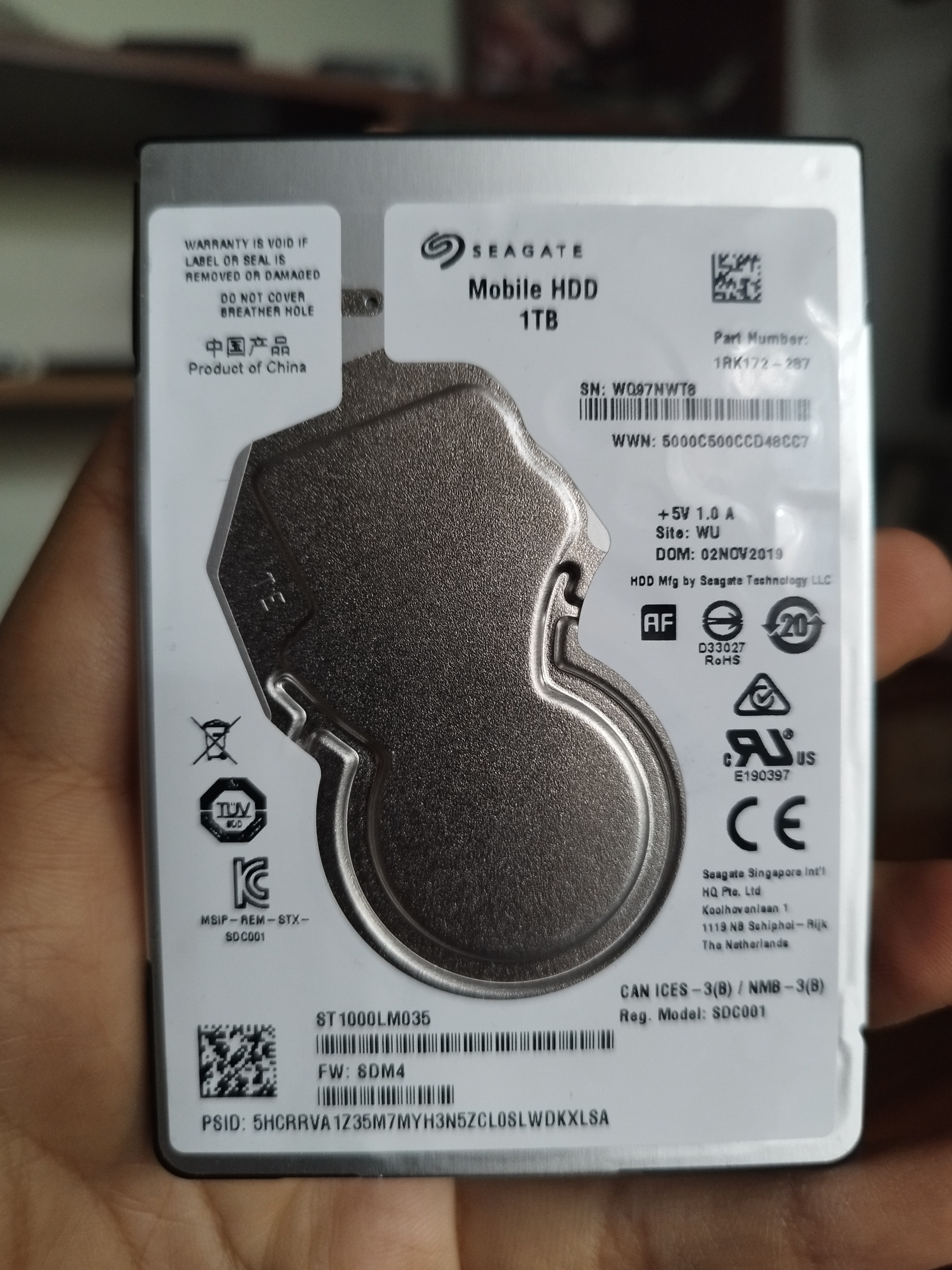 هارد لپ تاپی 1 ترا seagate اسلیم