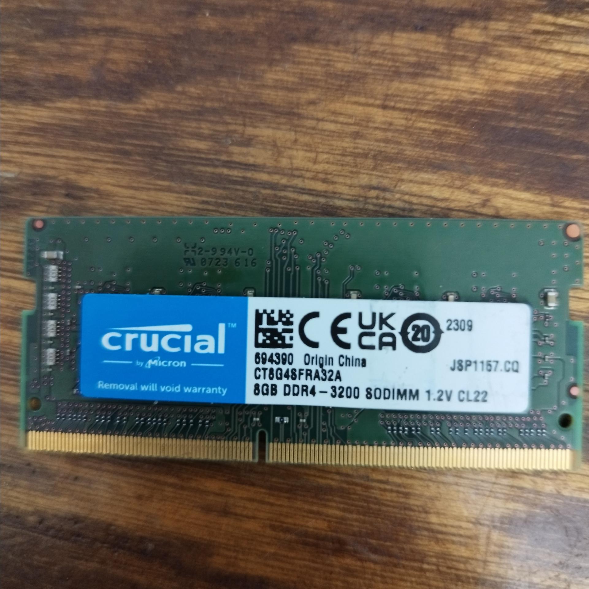 رم لپ تاپی 8 گیگ ddr4 باس 3200