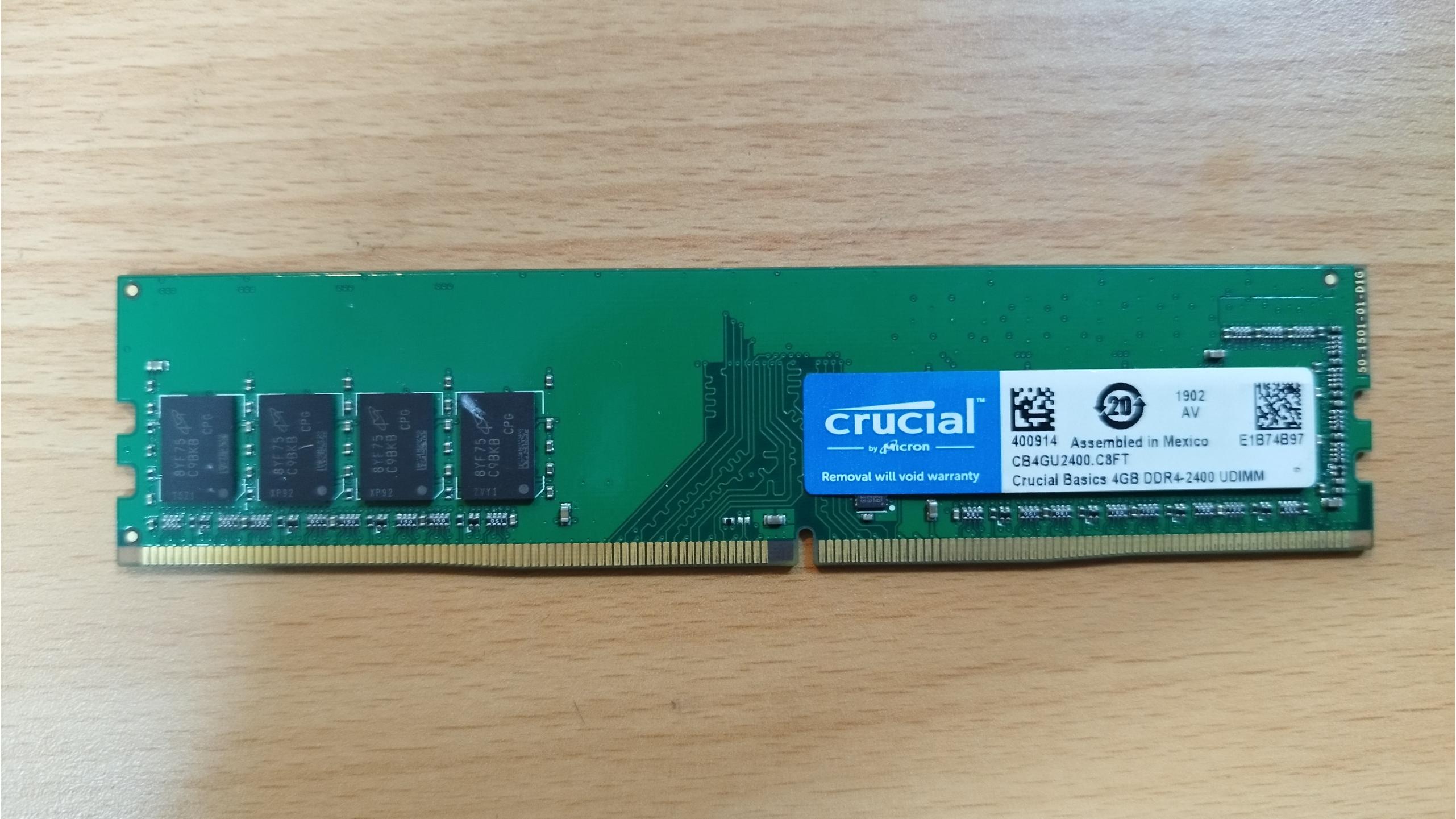 رم کامپیوتر 4gb ddr4 2400 crucial