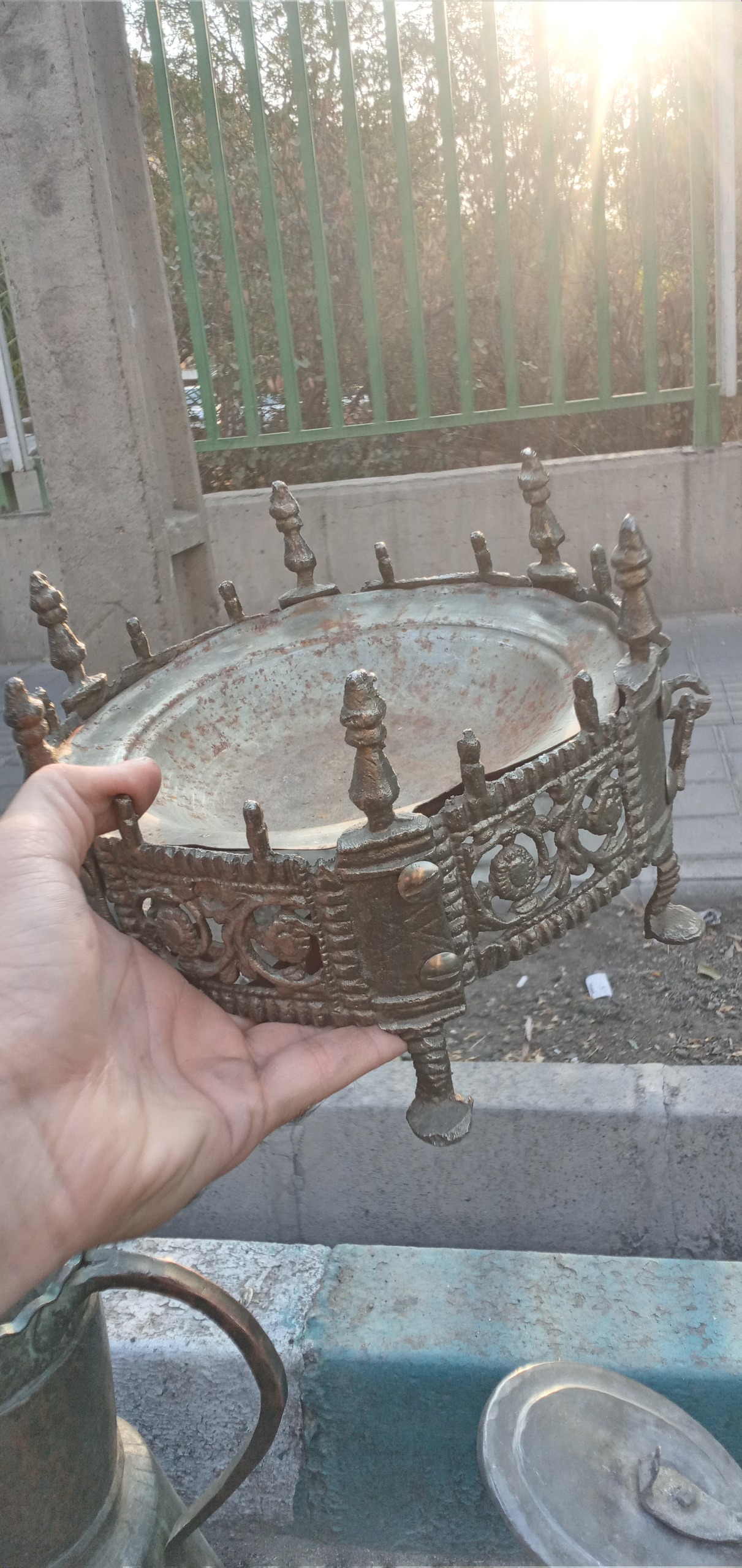 منقل برنجی قدیمی