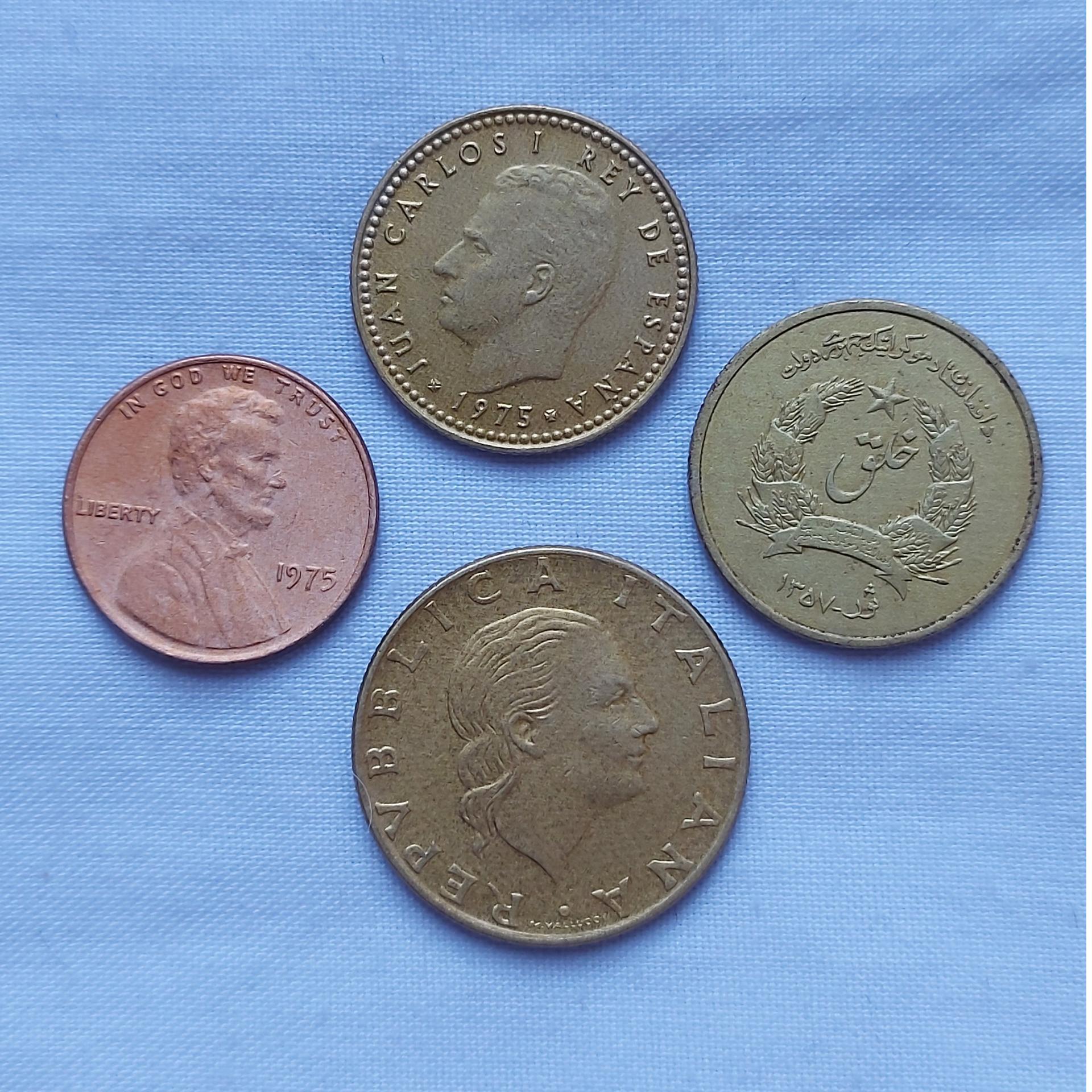 سکه آمریکا و اسپانیا و ایتالیا و افغانستان