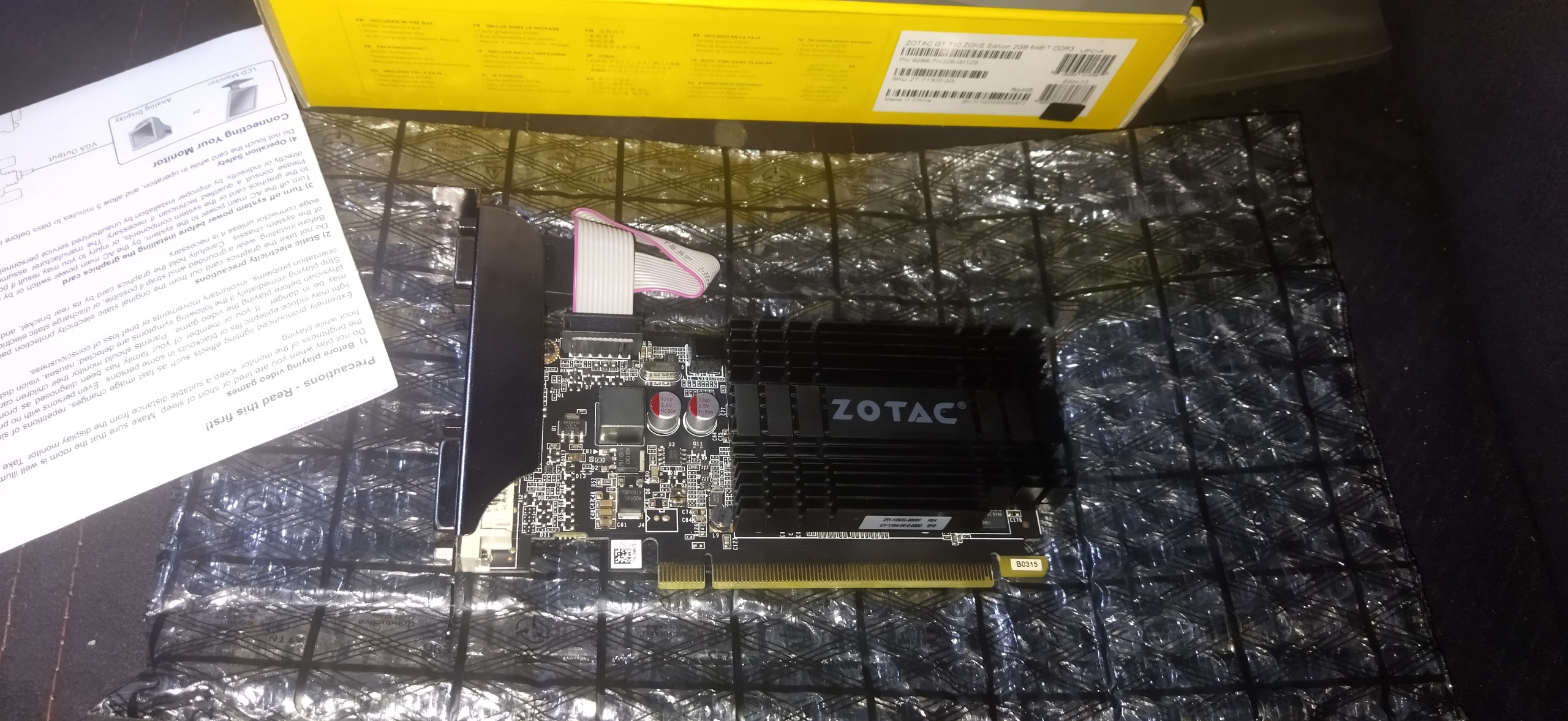 کارت گرافیک zotac gt710  2g  ddr3